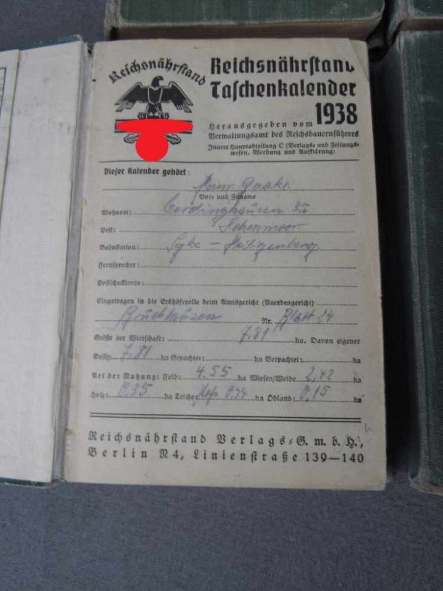 Sechs Taschenkalender Reichsnährstand 3.Reich als Tagebuch geführt sehr interessant - Bild 3 aus 6