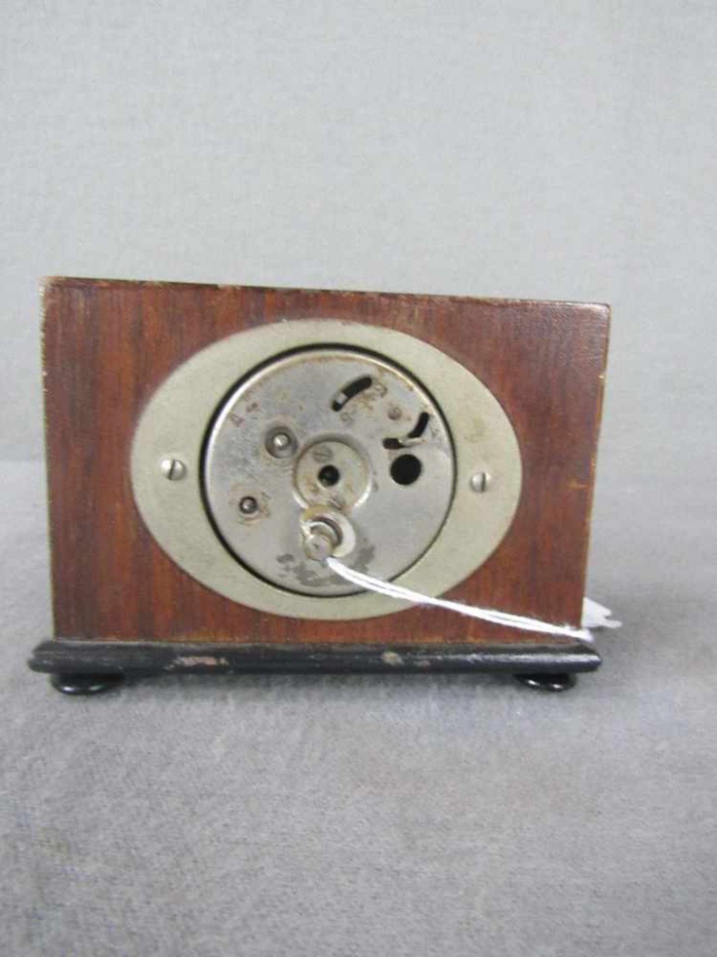 Kleine Tischuhr Tischwecker um 1910 Junghans 10,5cm lang - Bild 2 aus 3