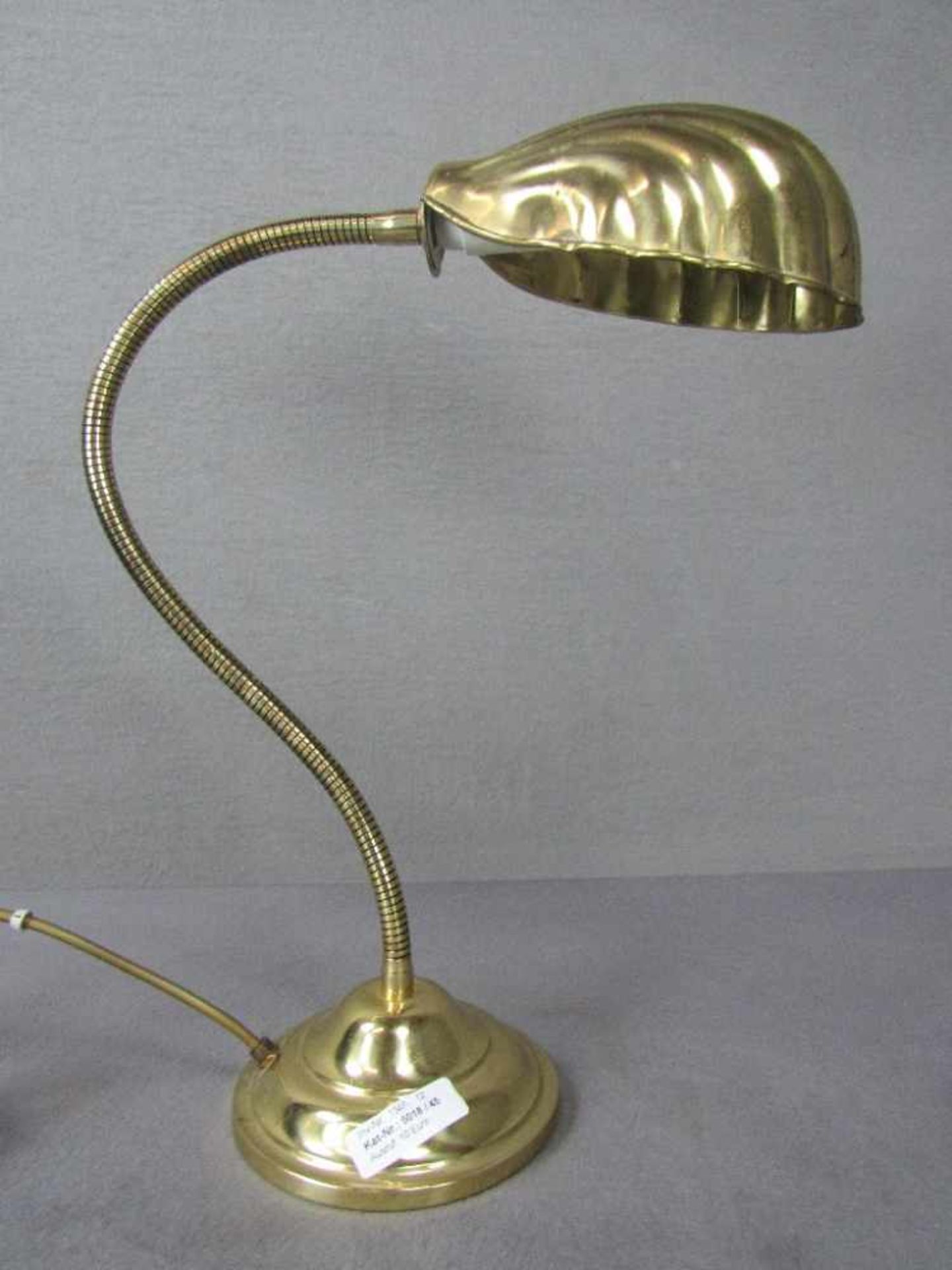 Schreibtischlampe in Art Deco Manier Muschelform Flexarm ca.70cm hoch