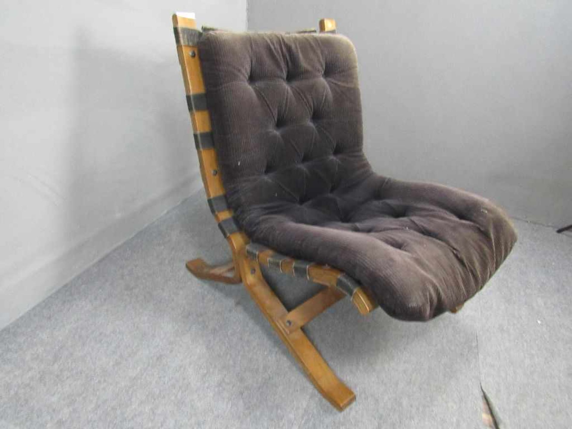 Loungechair 70er Jahre Schichtholz - Bild 2 aus 2