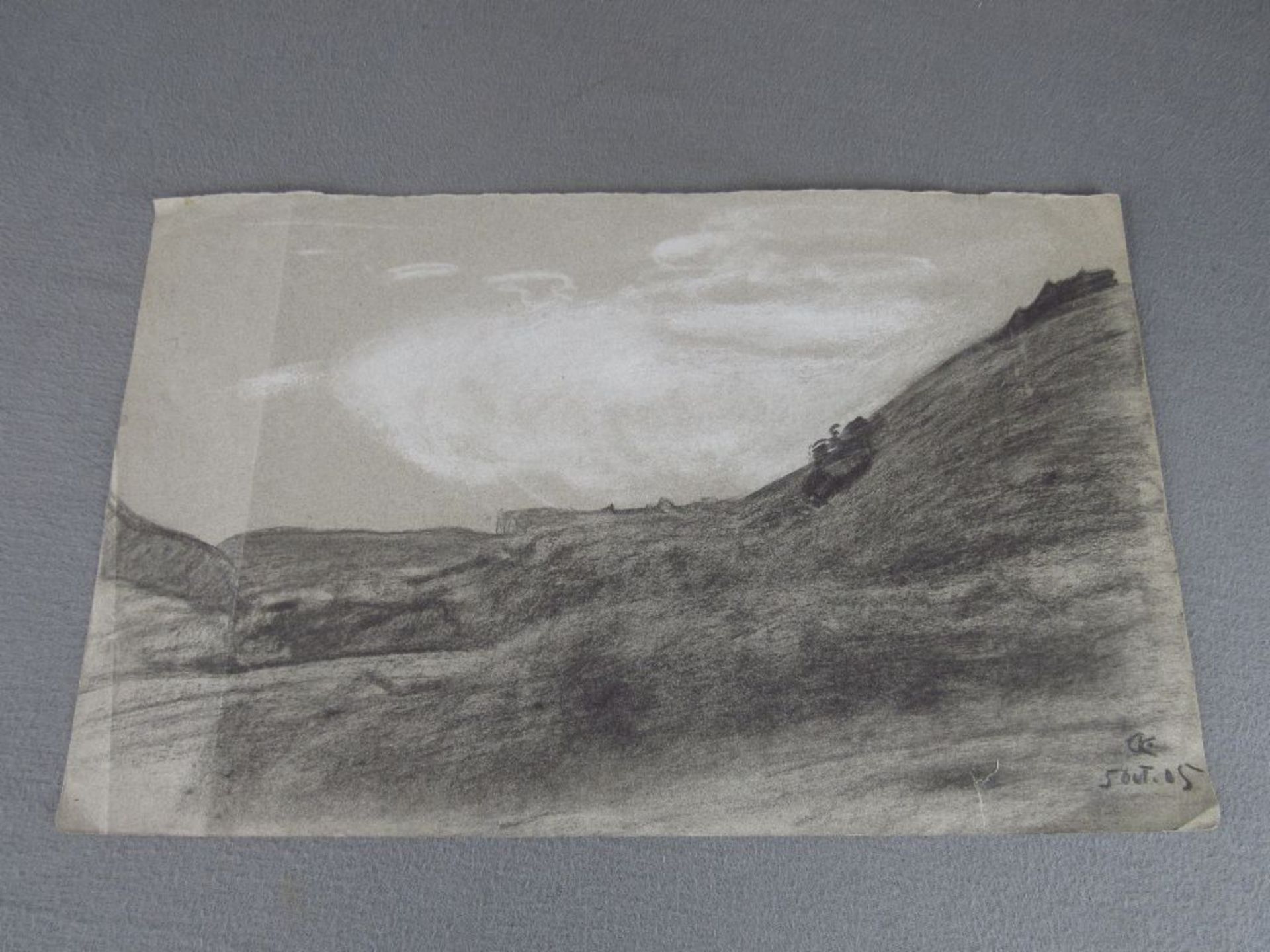 Zeichnung von Gustav Kampmann (1859 Boppard-1917 Bad Godesberg) rechts unten im original