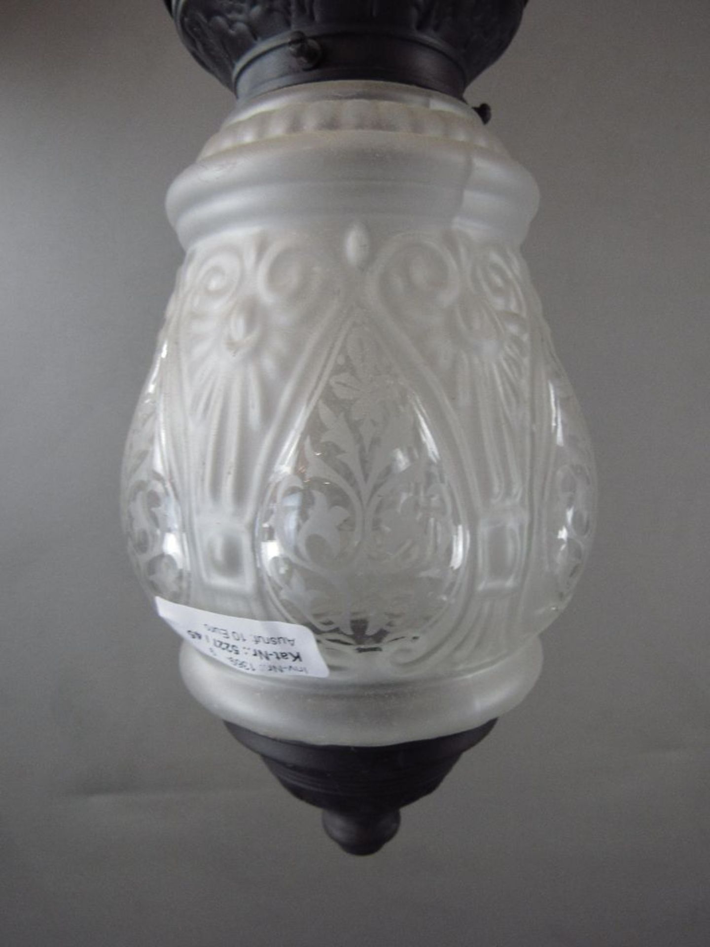 Deckenlampe Metall und Glas Gesamthöhe 55cm - Bild 2 aus 3