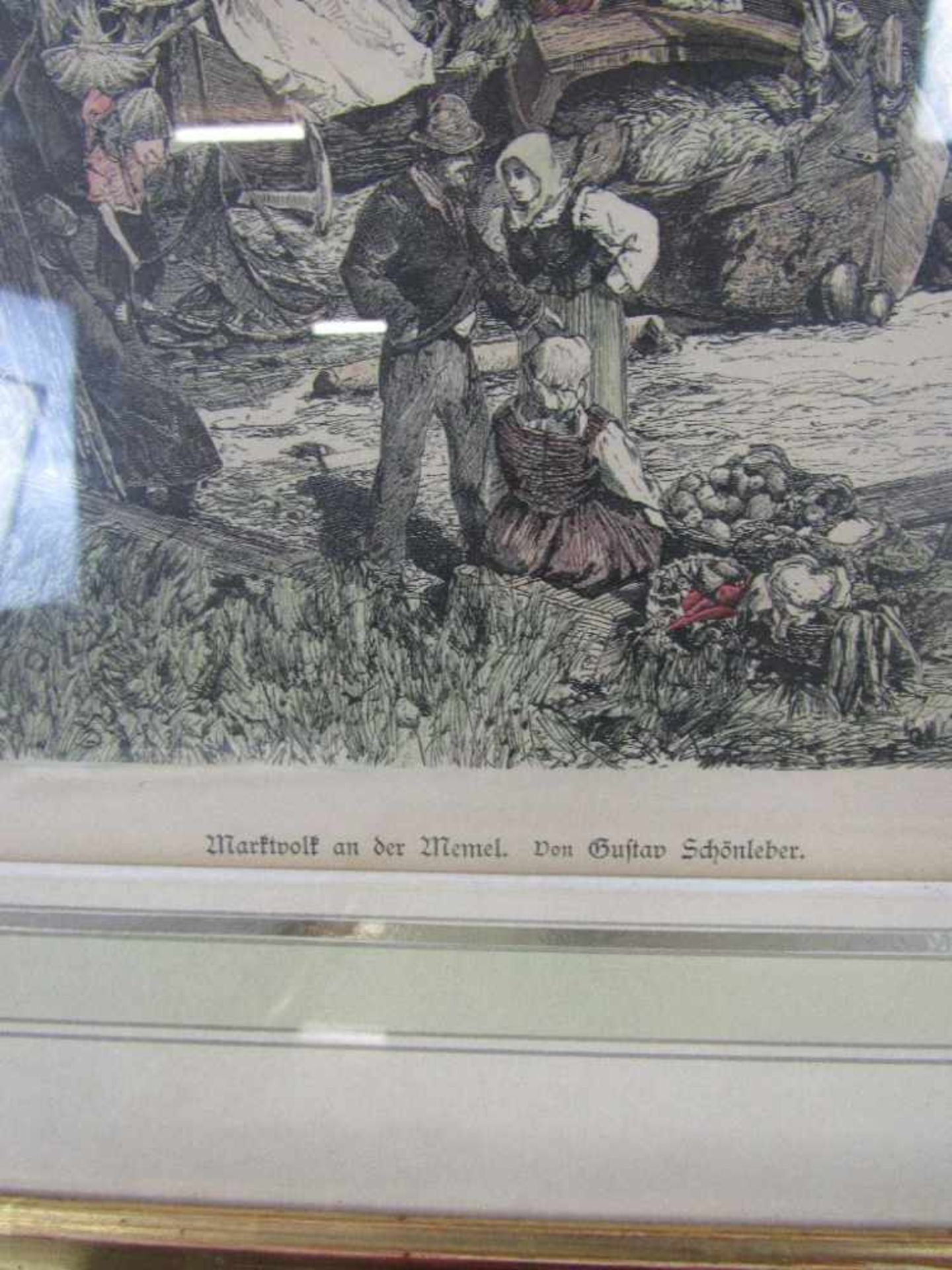 Konvolut von drei gerahmten Grafiken unter anderem Hamburg und Eberswalde von 33-52cm - Bild 2 aus 5