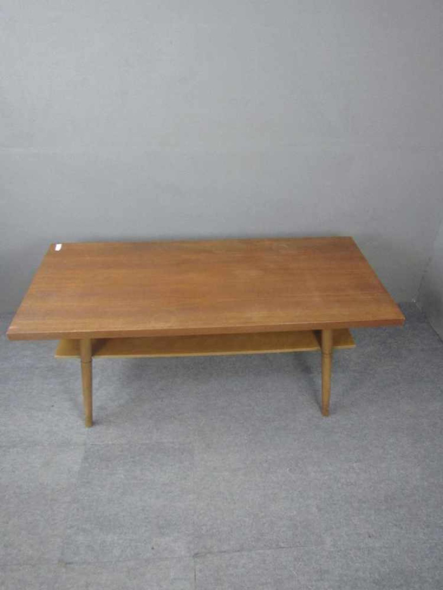 Vintage 60er Jahre Couchtisch Teak Dänish Design mit Ablage ca.125x55x53cm