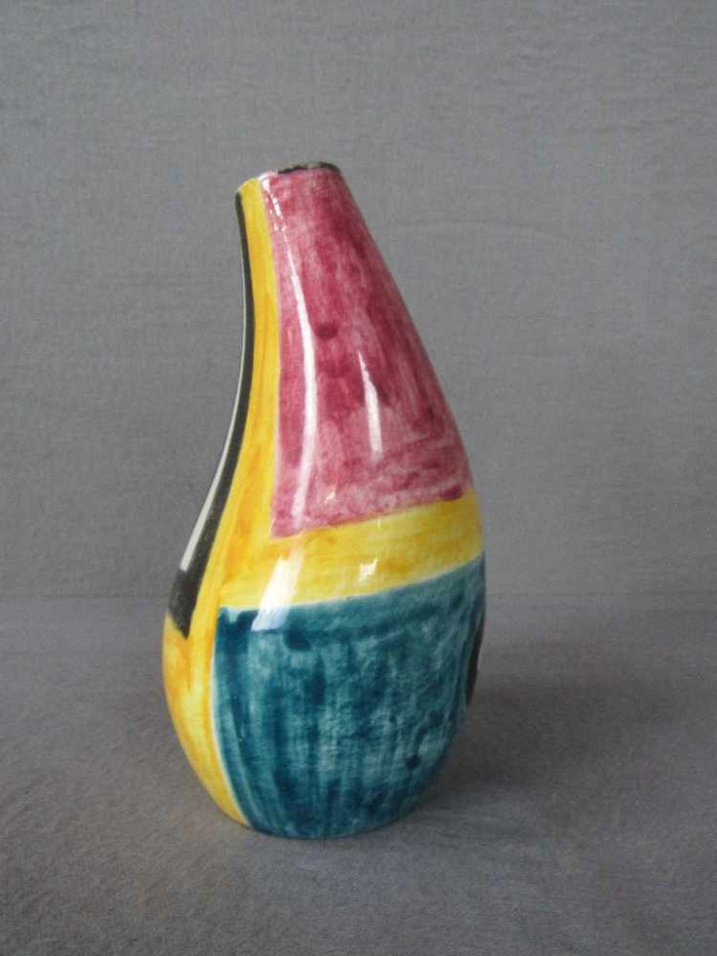 Keramikvase unleserlich gemarkt 50er Jahre 17cm hoch - Image 2 of 4