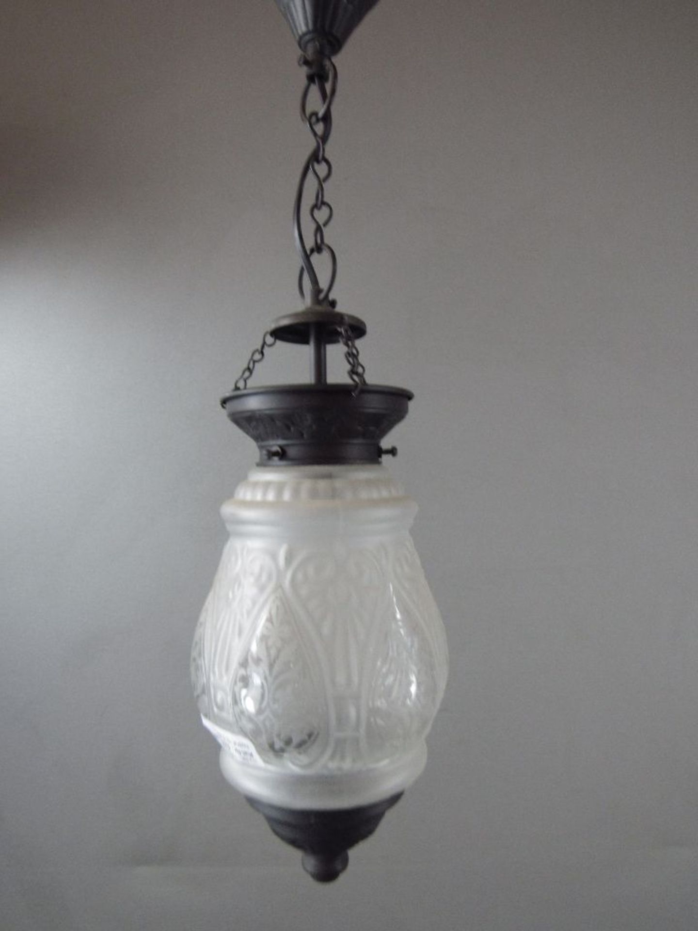 Deckenlampe Metall und Glas Gesamthöhe 55cm