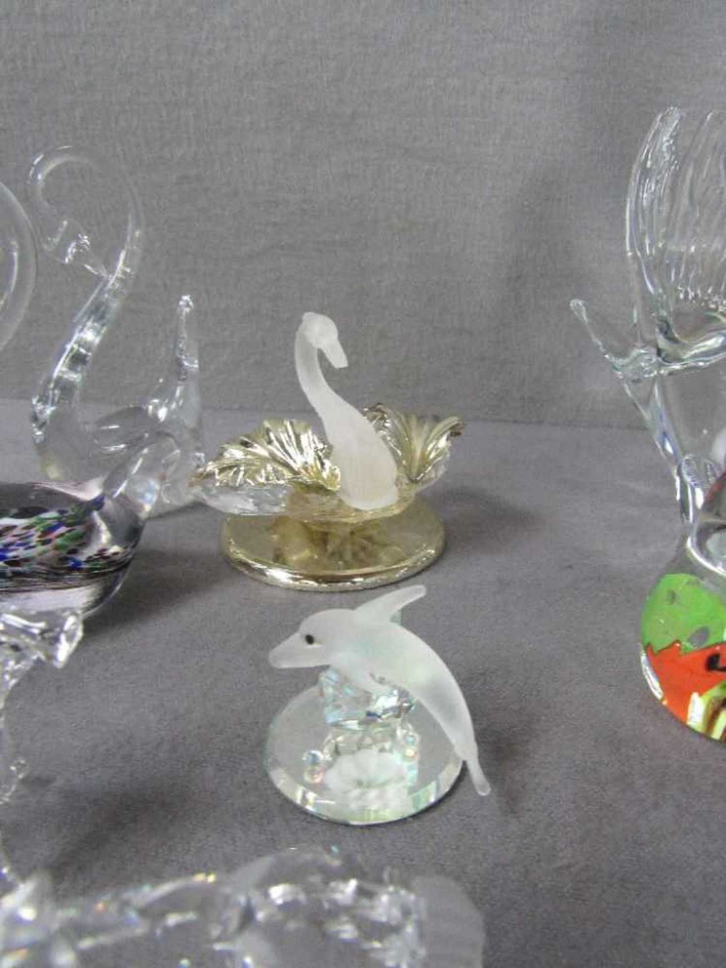 Konvolut Glasfiguren teilweise gemarkt unter anderem Murano Schwan - Bild 5 aus 5