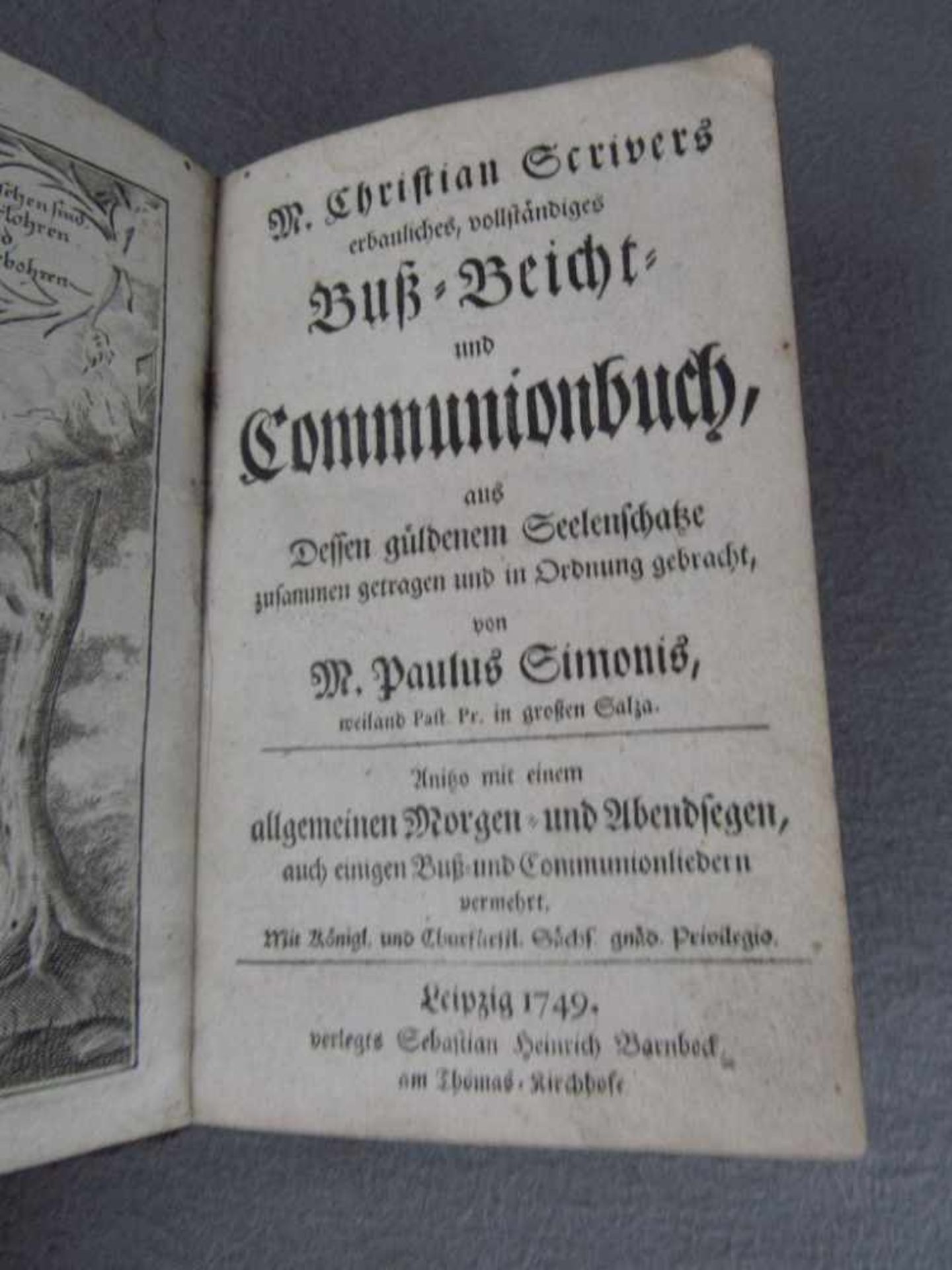 Schönes altes Kommunionsbuch von 1749 - Bild 3 aus 4