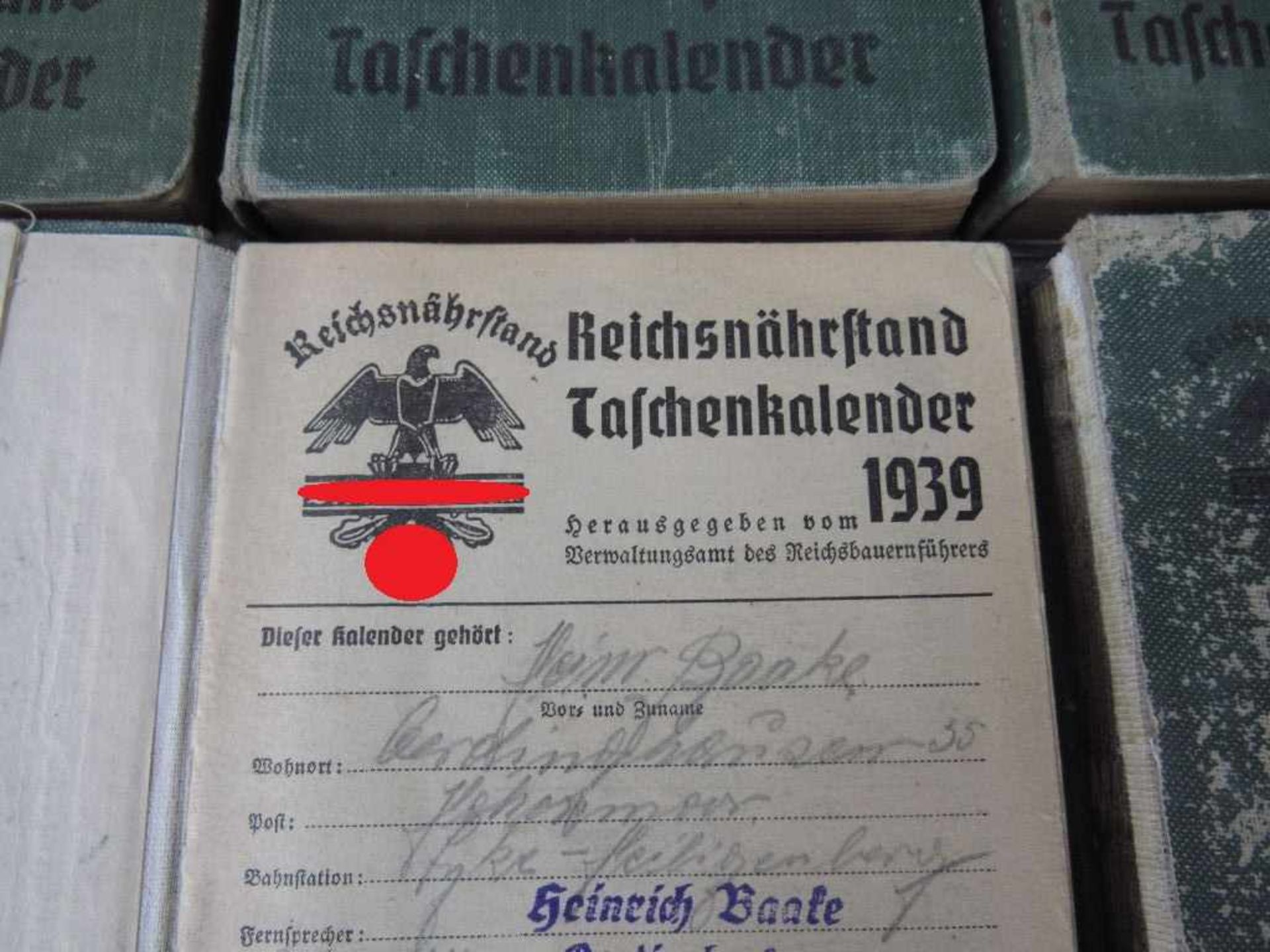 Sechs Taschenkalender Reichsnährstand 3.Reich als Tagebuch geführt sehr interessant - Bild 5 aus 6