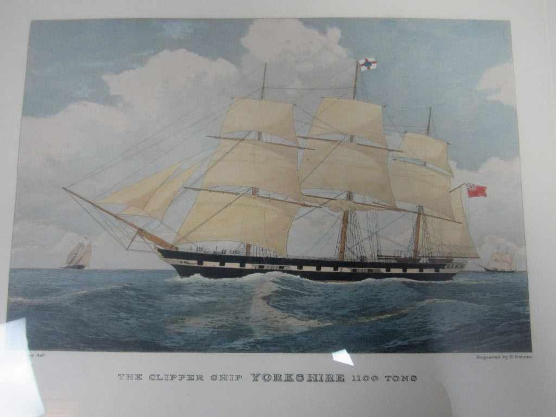 Grafik England Darstellung eines Schiffs 64x51cm - Image 2 of 3