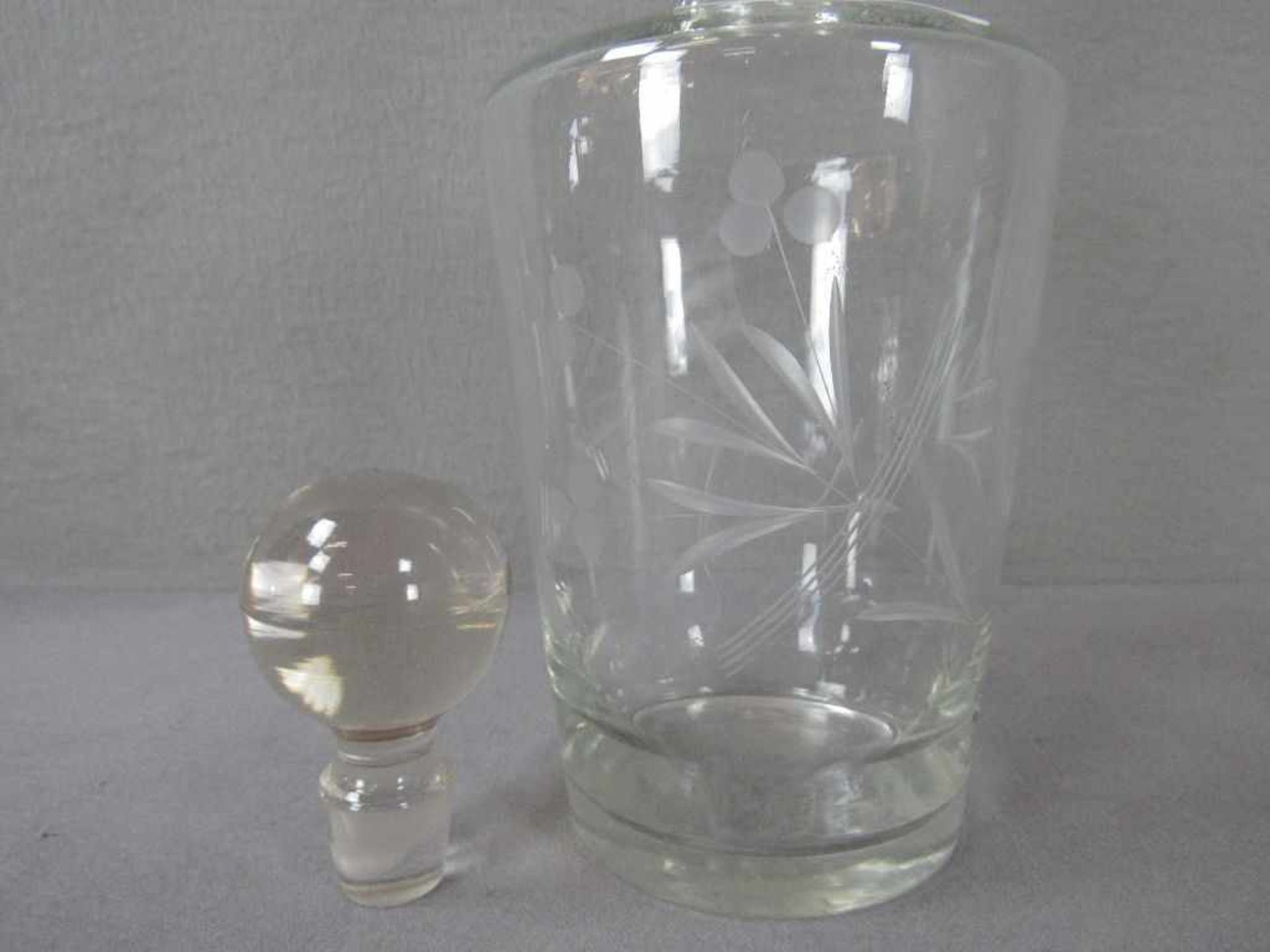 Kristallglas Karaffe 32cm hoch - Image 2 of 2