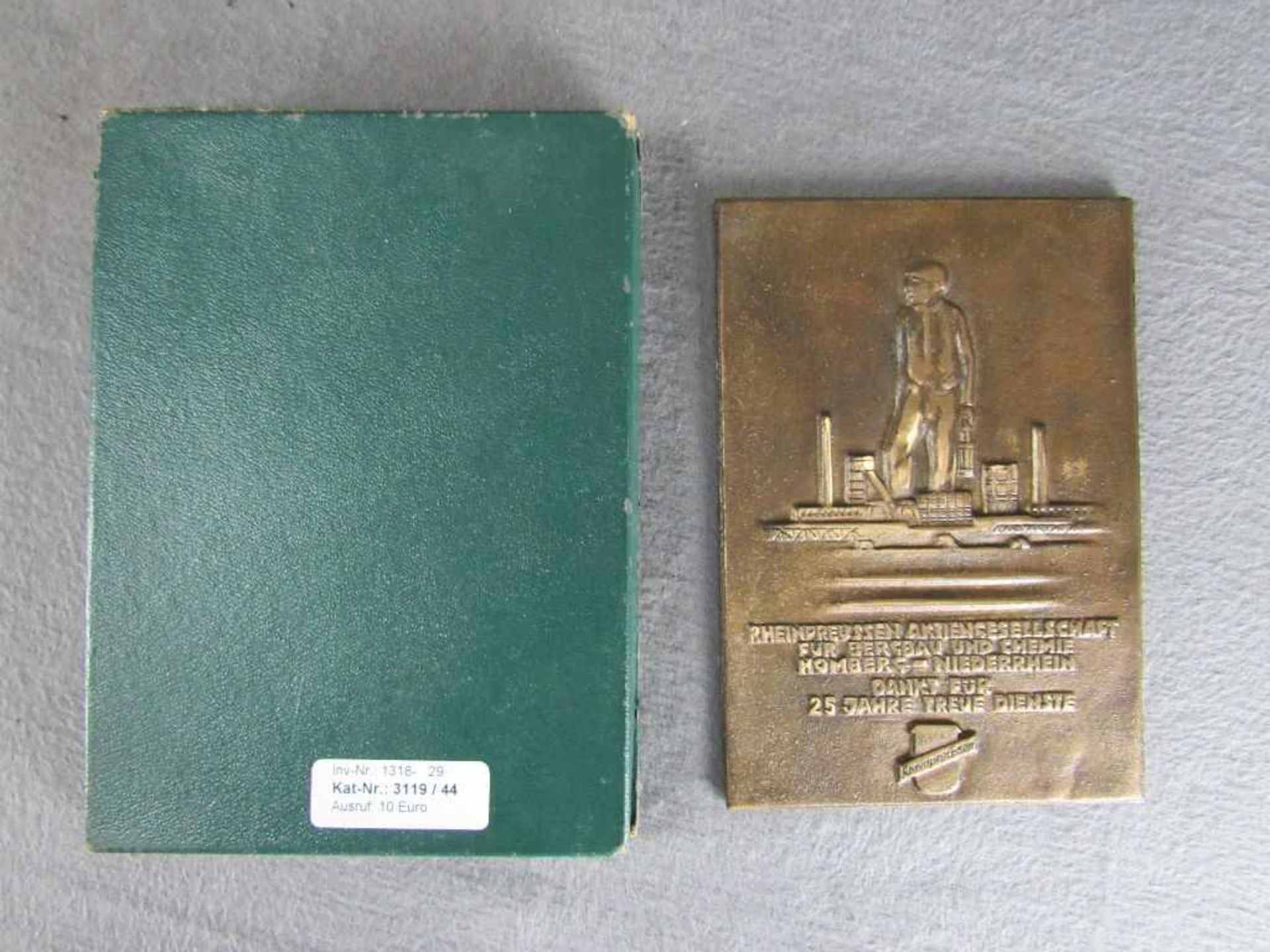 Bronzerelief in Schatulle 13x19cm