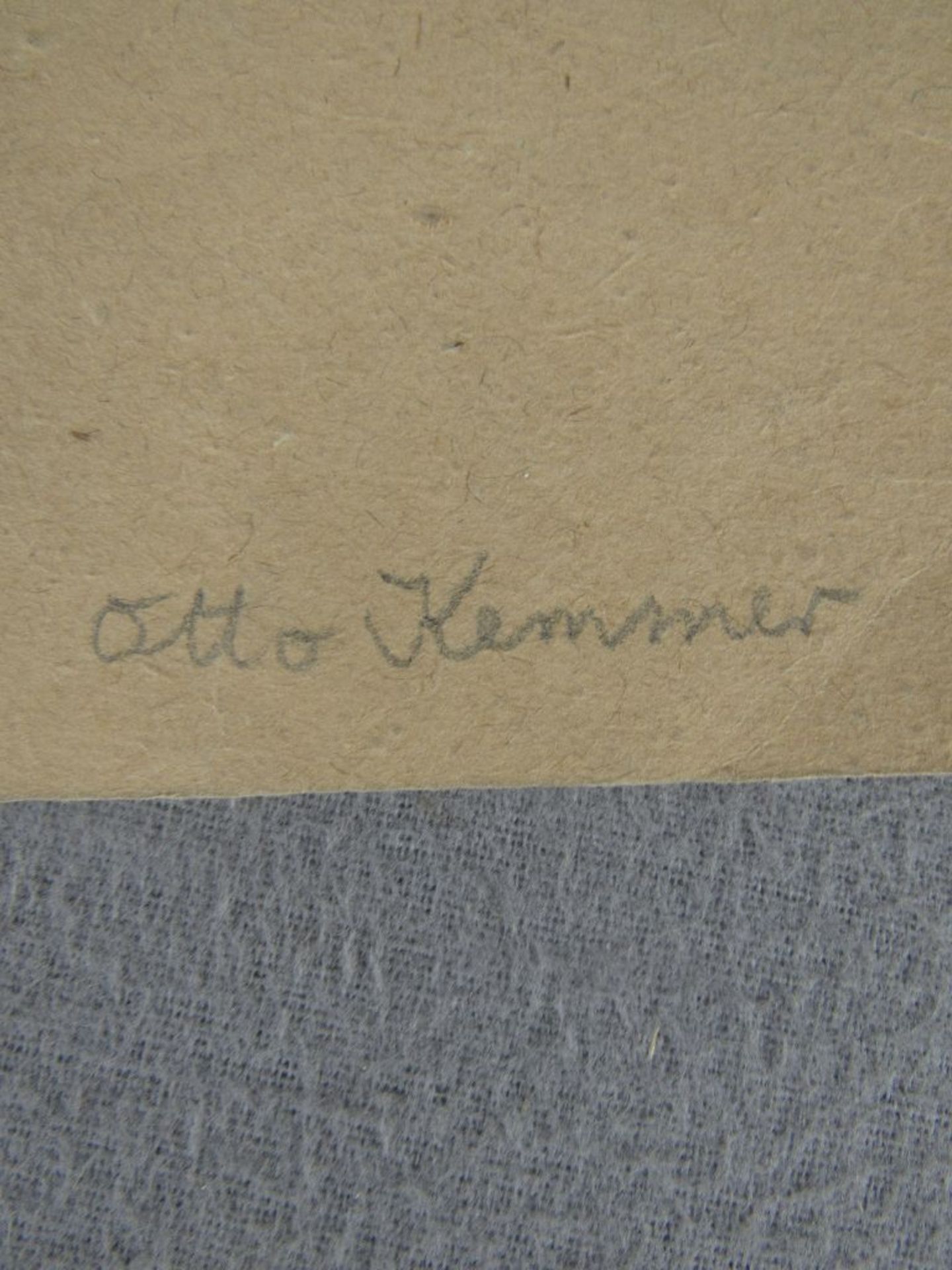 Farbige Zeichnung von Otto Kemmer rechts unten im original monogrammiert Maße:36x28cm - Bild 7 aus 7