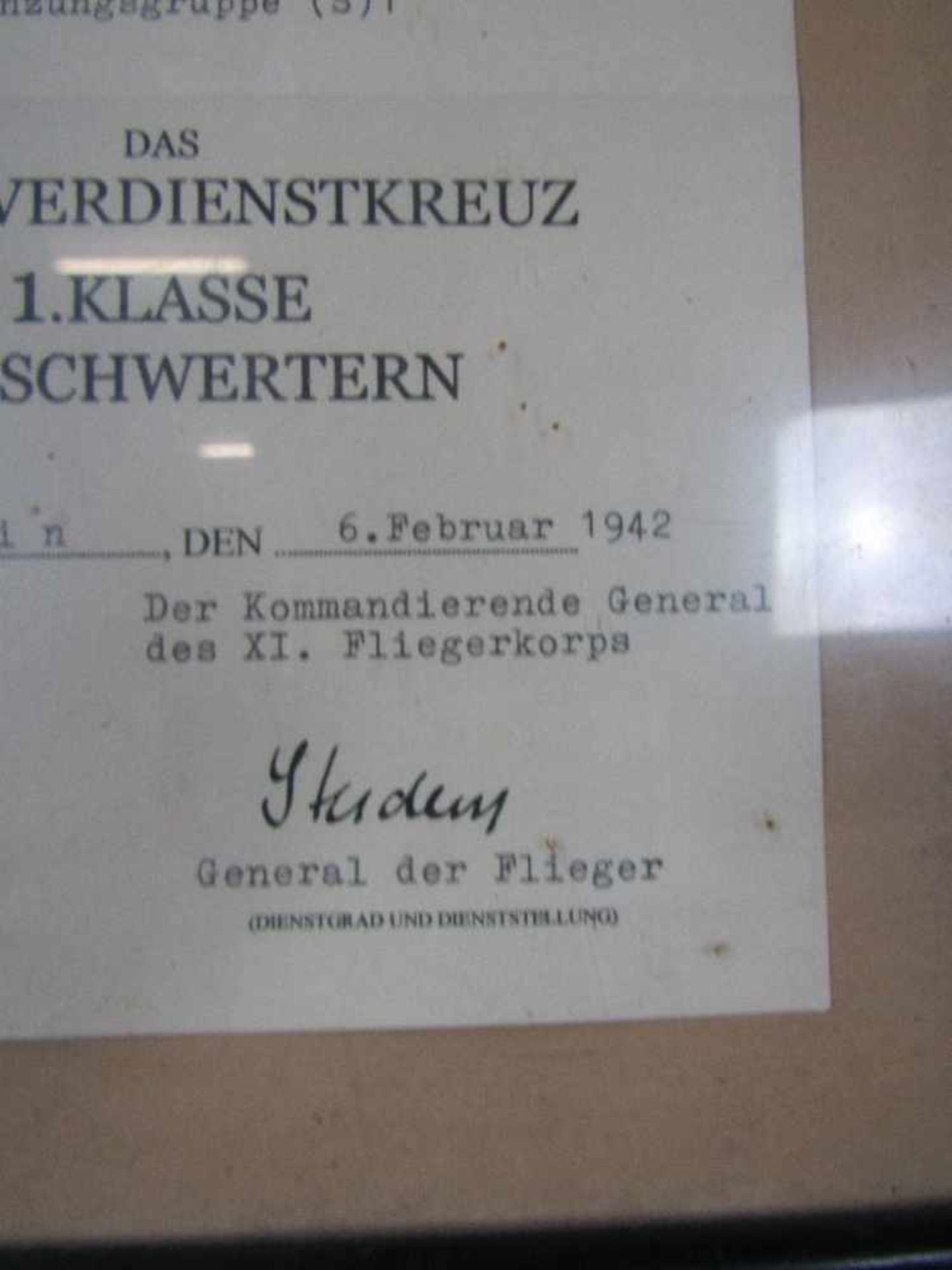 Drittes Reich Urkunde KVK erste Klasse mit Schwertern ungeprüft - Bild 3 aus 4