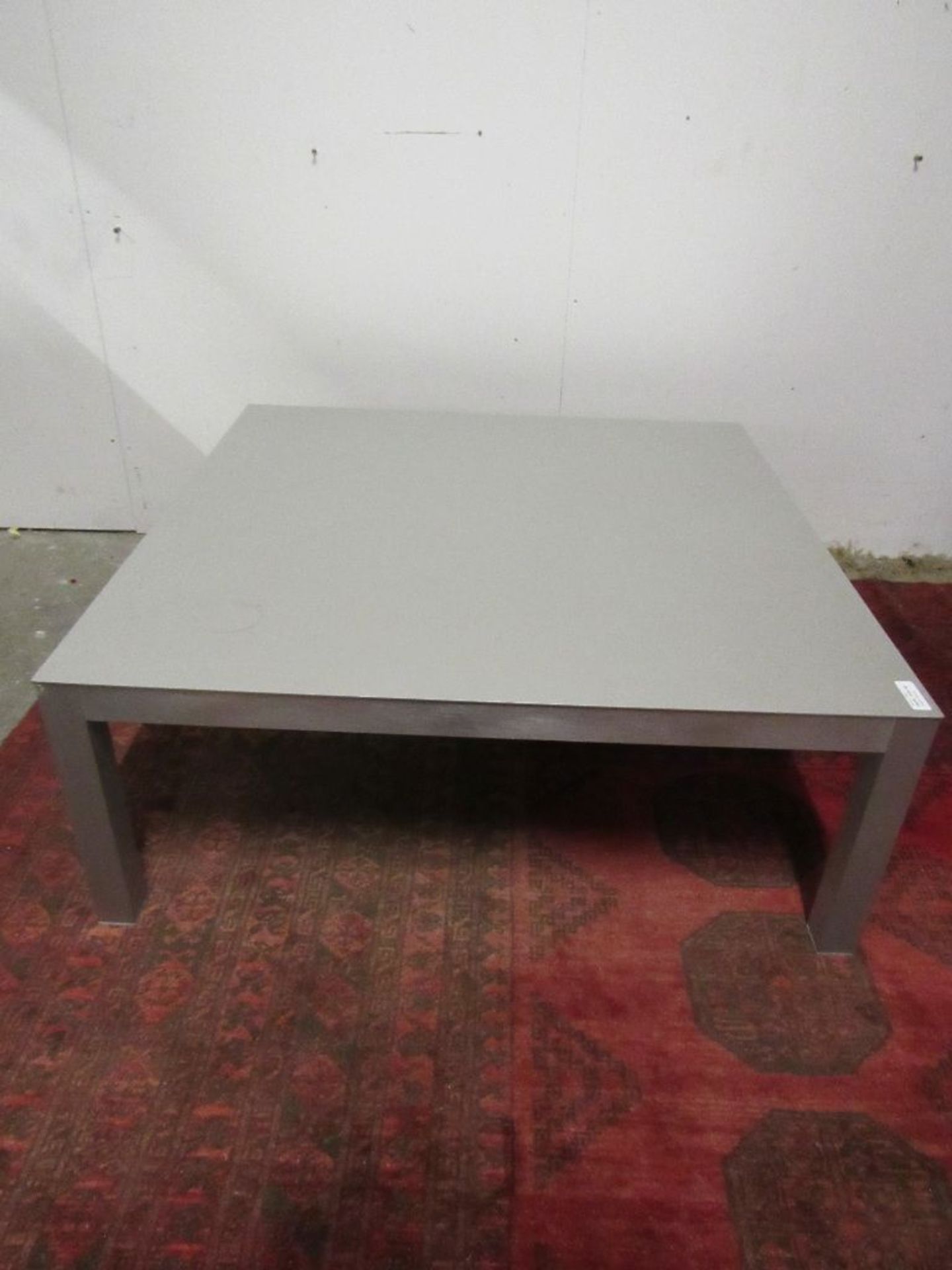 Couchtisch gebürstetes Metall 90x90x35