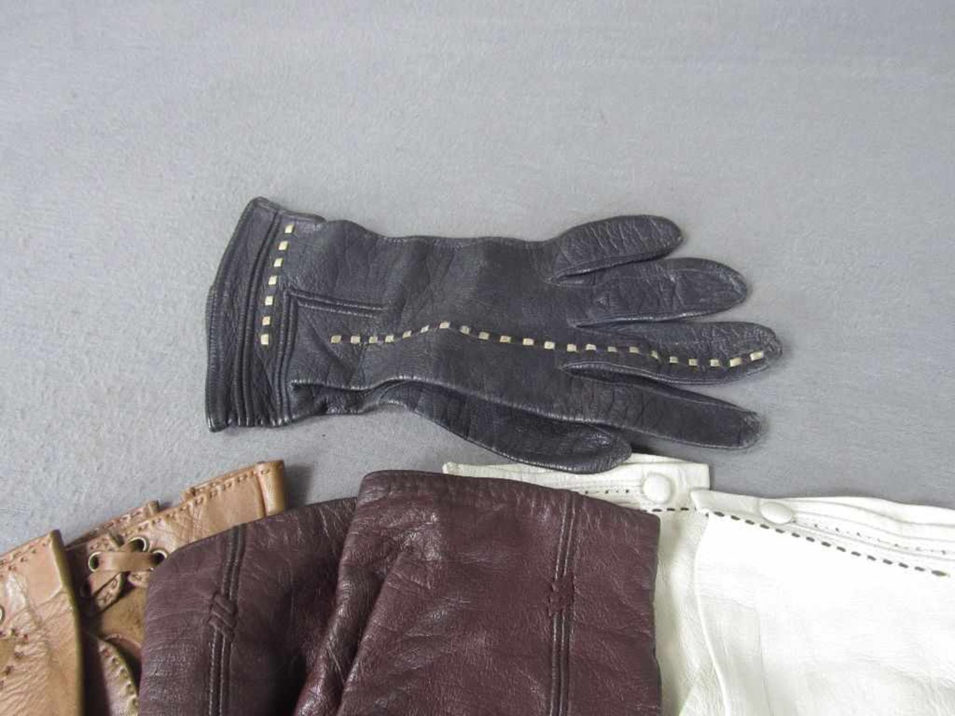 Konvolut Damen Lederhandschuhe - Bild 2 aus 2