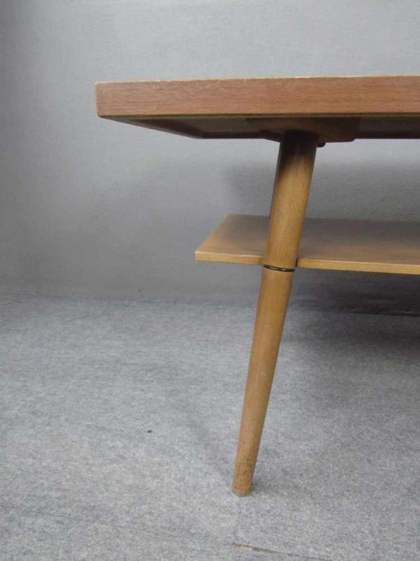 Vintage 60er Jahre Couchtisch Teak Dänish Design mit Ablage ca.125x55x53cm - Bild 4 aus 4