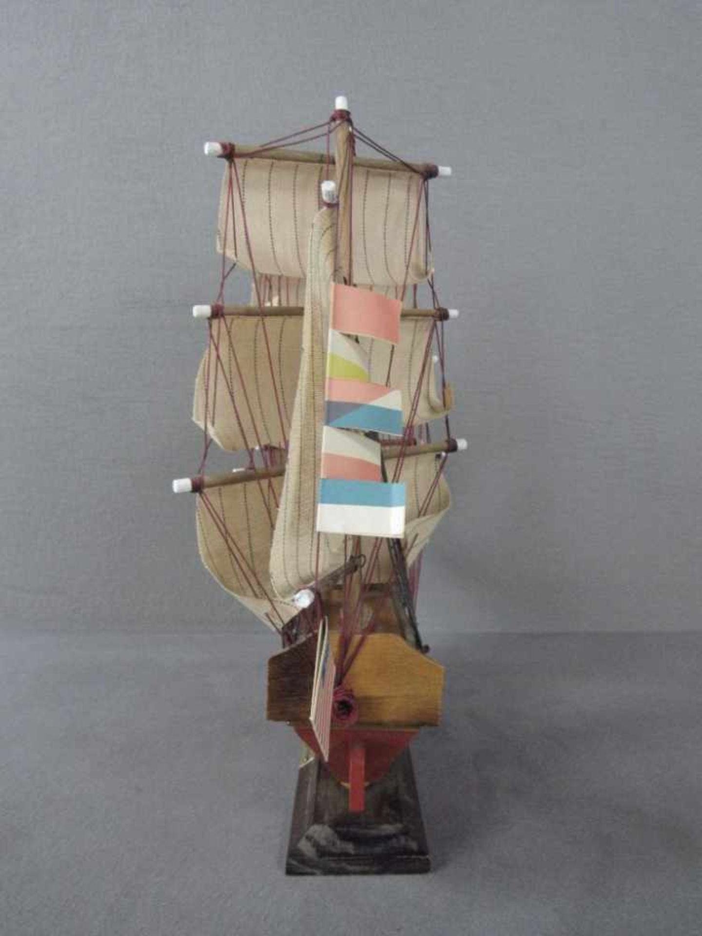 Schönes Modellschiff Holz Länge:45cm - Bild 4 aus 6