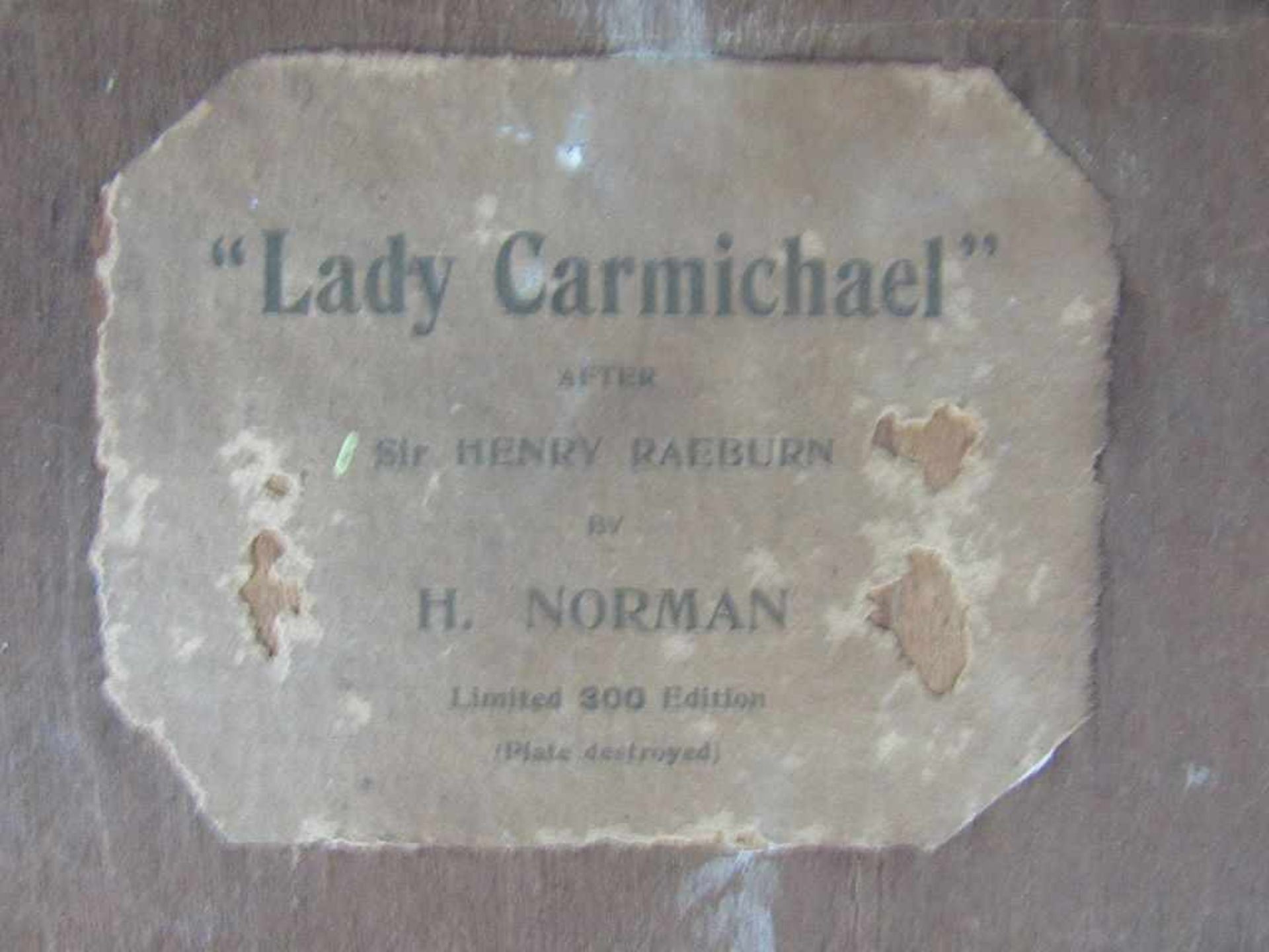 Gerahmtes Bild rückseitig betitelt Lady Carmichael und diverses anderes 51x64cm - Image 5 of 6