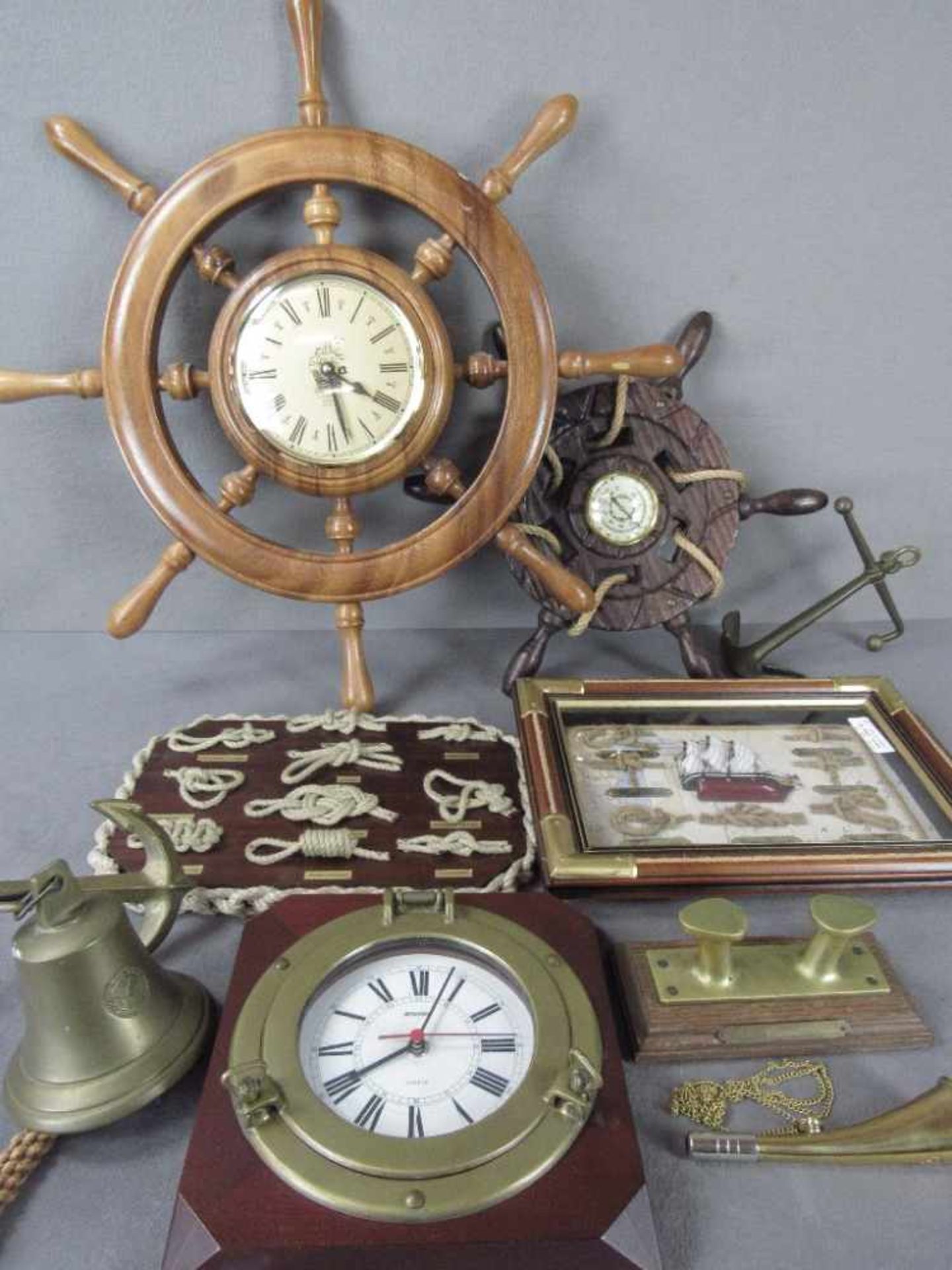 Schönes Konvolut maritimes Uhren Glocke Diorama usw.