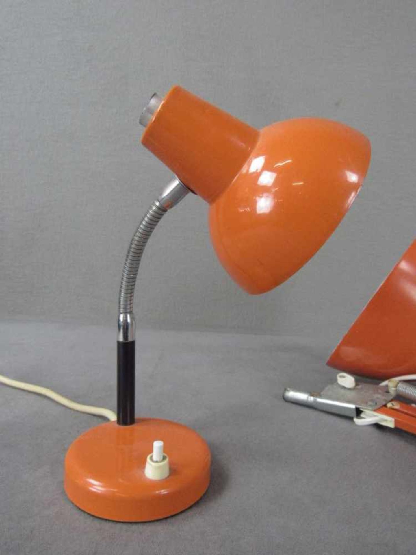 Zwei vintage 70er Jahre Lampen orange - Bild 2 aus 4