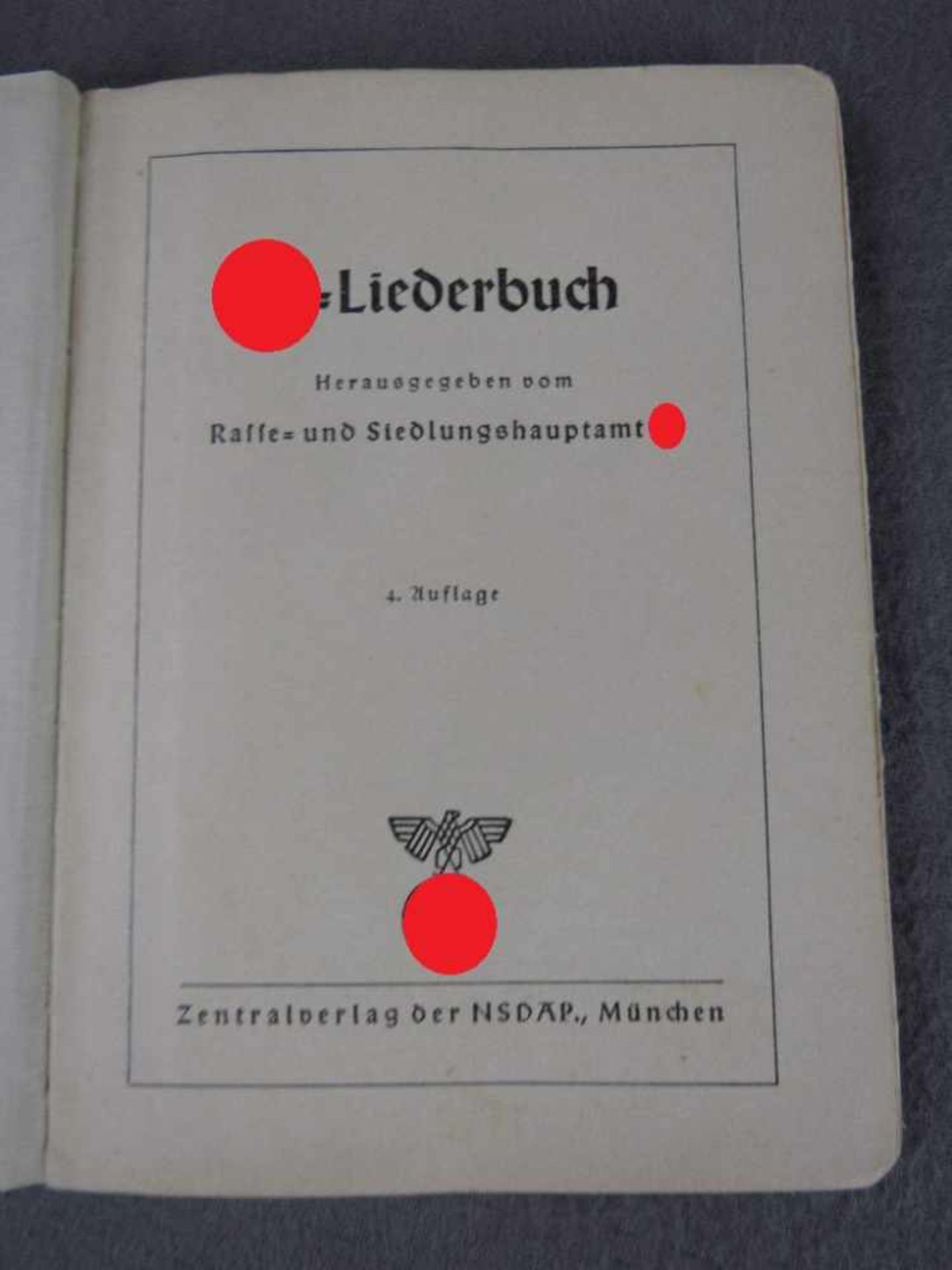 Seltenes SS Gesangbuch Liederbuch herausgegeben vom Rasse und Siedlungshauptamt der SS 4. Auflage - Bild 2 aus 5