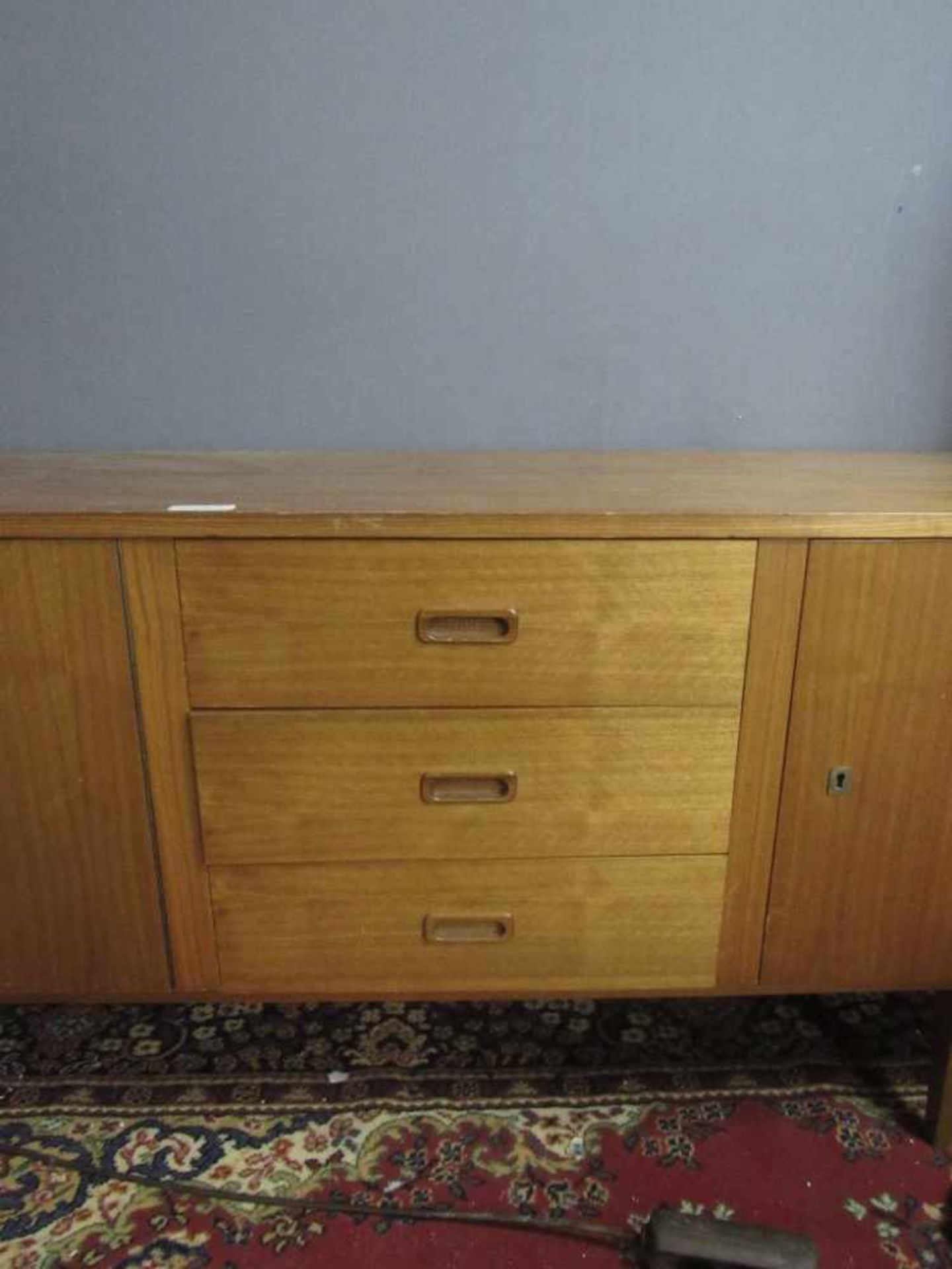 Sideboard Danish Design 3 Schübe und 3 türen 60er Jahre 195x44x75cm - Bild 2 aus 6