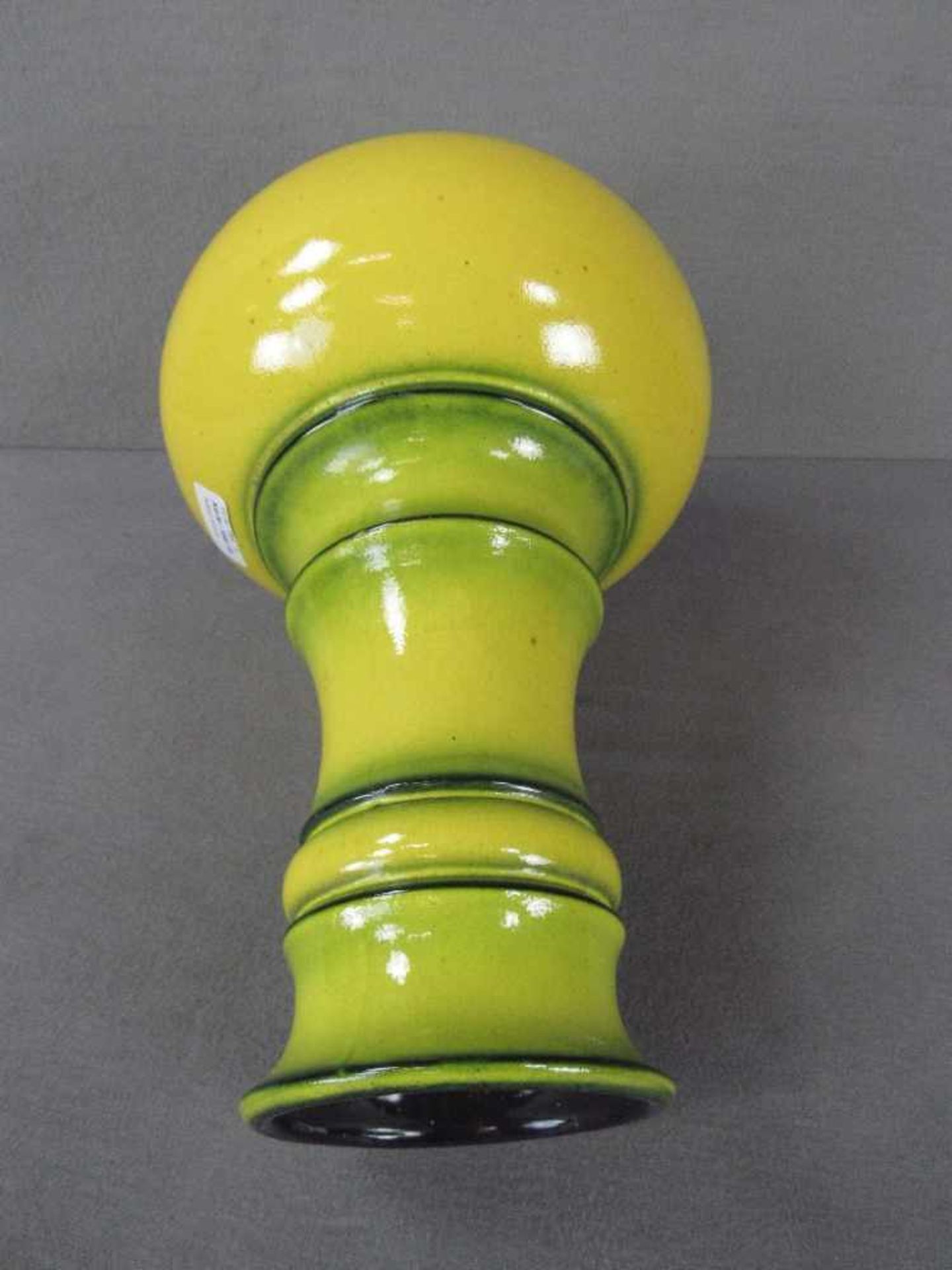 Designer Keramikvase gelb grün lasiert 40cm hoch gemarkt - Image 4 of 4