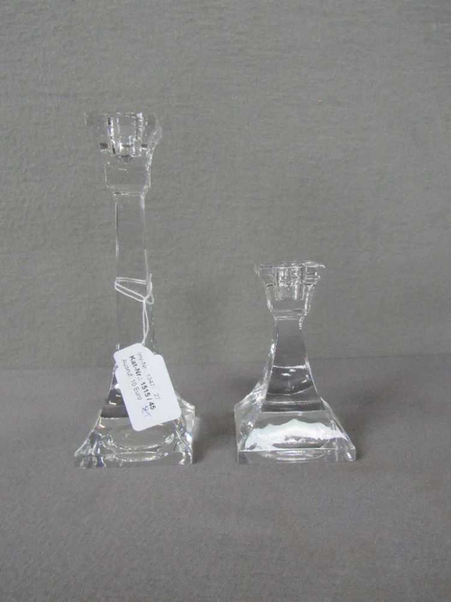 Zwei Kerzenleuchter Kristallglas Villeroy&Boch 12&21cm - Bild 2 aus 3