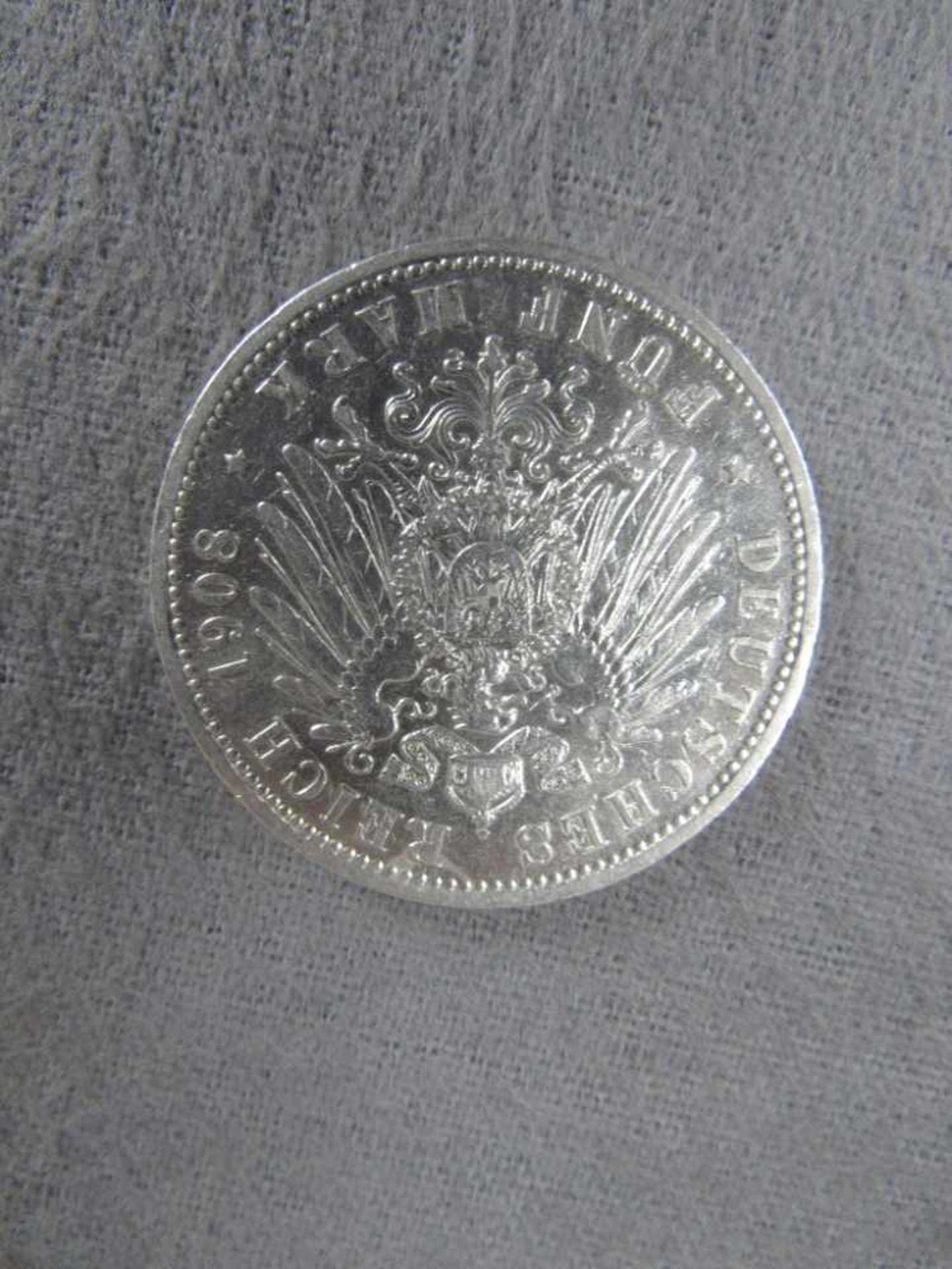 Zwei Silbermünzen Deutsches Reich 5 Mark Stücke - Image 5 of 5