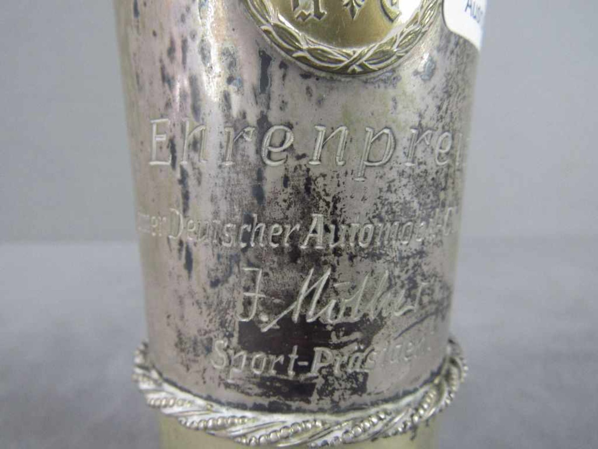 Pokal 835er Silber Hämmerle Deutsches ADAC Rennen Ehrenpokal Gewicht:252 Gramm 17,5cm hoch - Bild 4 aus 4