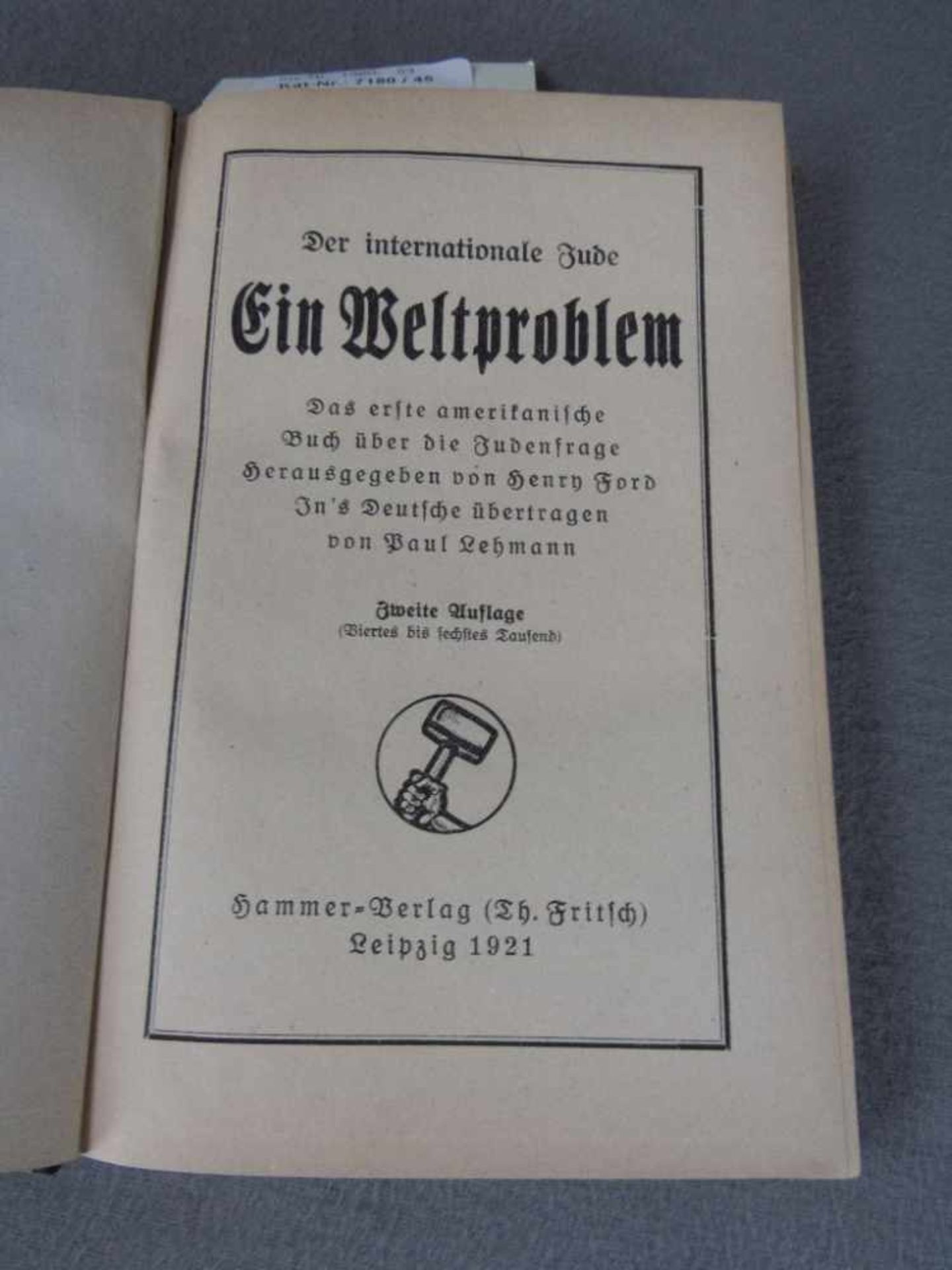 Buch der internationale Jude ein Weltproblem vor 1945 original - Bild 2 aus 3