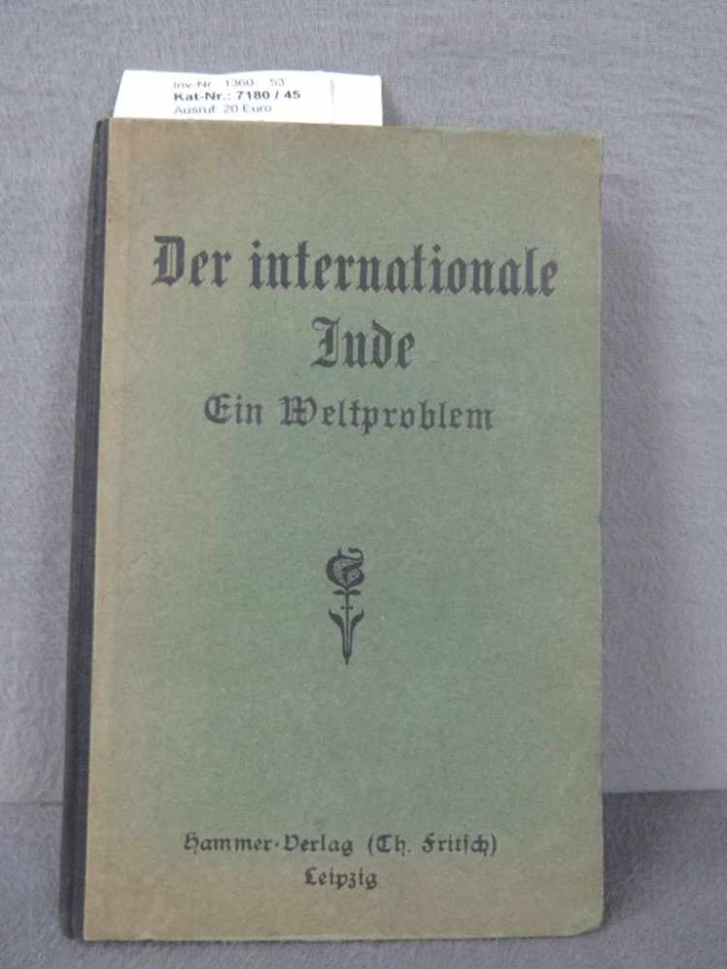 Buch der internationale Jude ein Weltproblem vor 1945 original