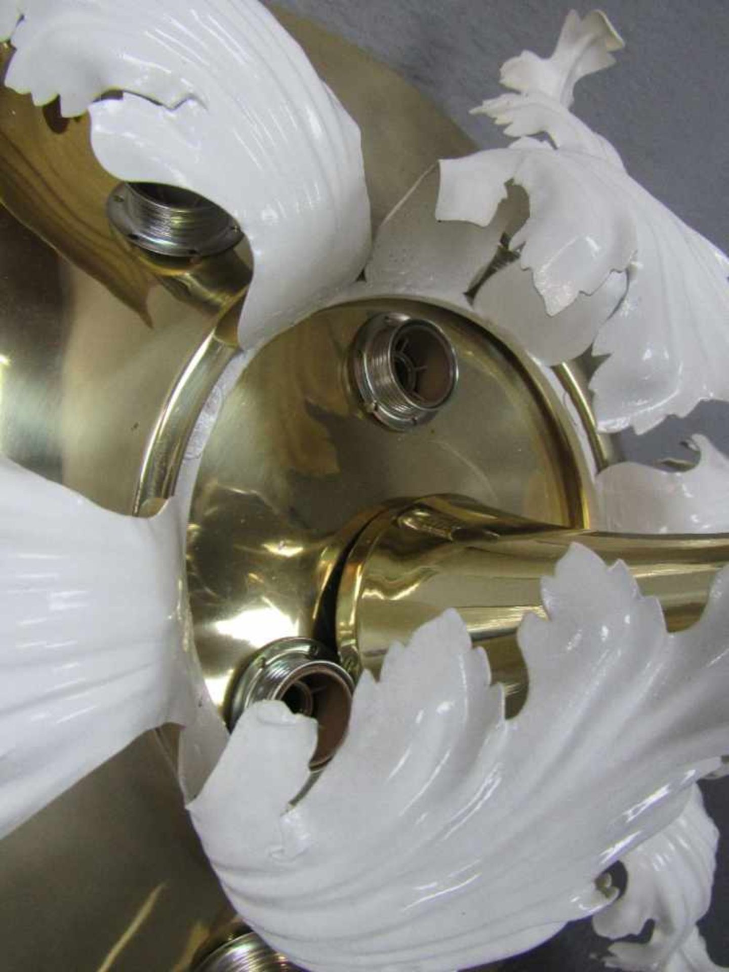 Deckenlampe neunflammig Messing und Metall Durchmesser 44cm - Bild 3 aus 4