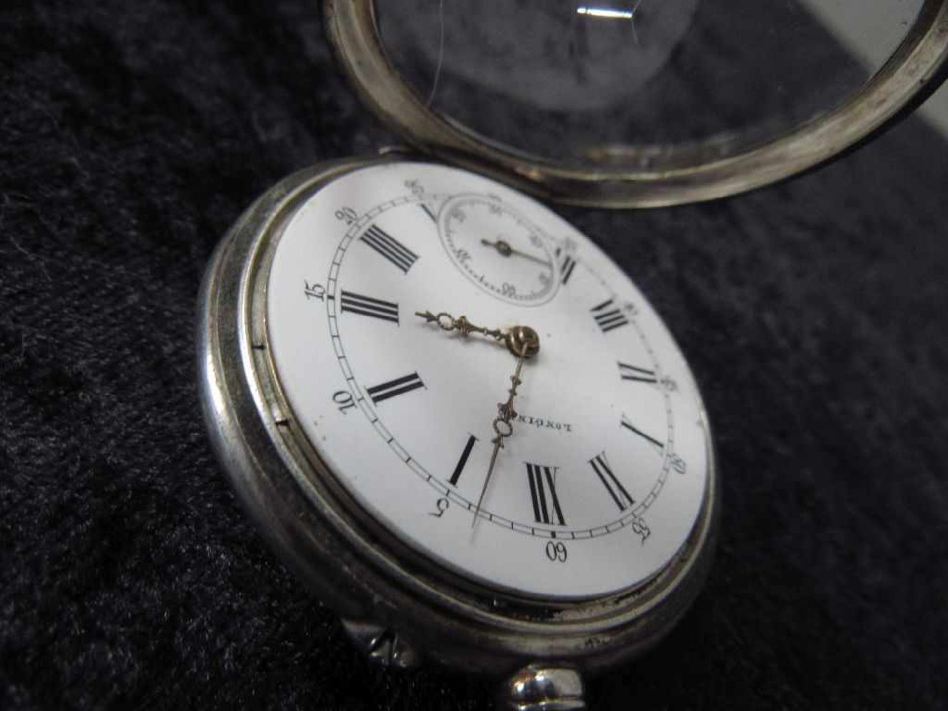 Antike Taschenuhr Longines Silber Paris ca.1889 Januar 2020 Werk komplett überholt mit Rechnung - Bild 5 aus 7