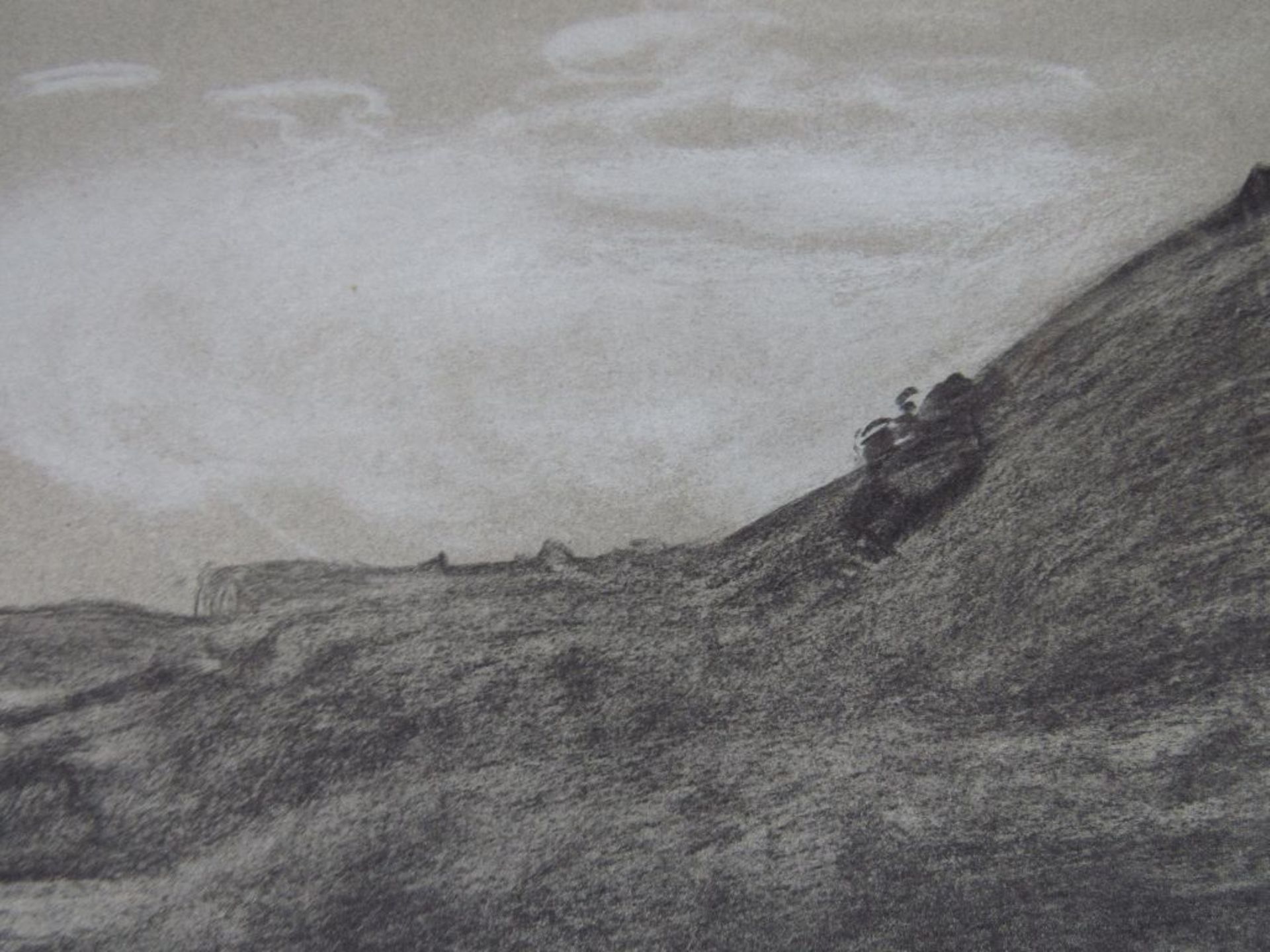 Zeichnung von Gustav Kampmann (1859 Boppard-1917 Bad Godesberg) rechts unten im original - Bild 2 aus 5
