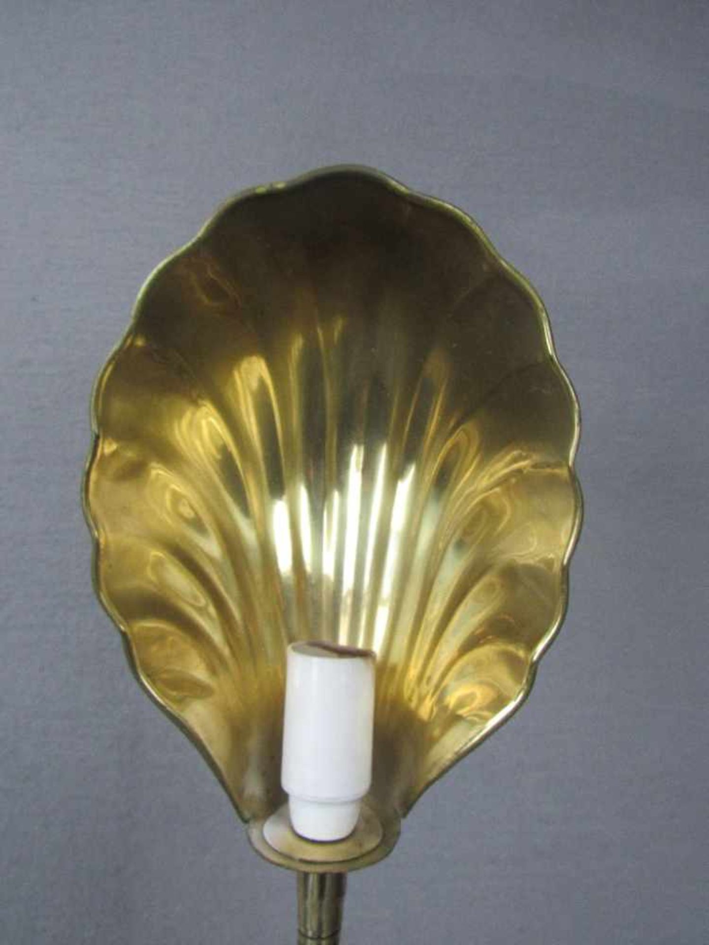 Schreibtischlampe in Art Deco Manier Muschelform Flexarm ca.70cm hoch - Bild 2 aus 3