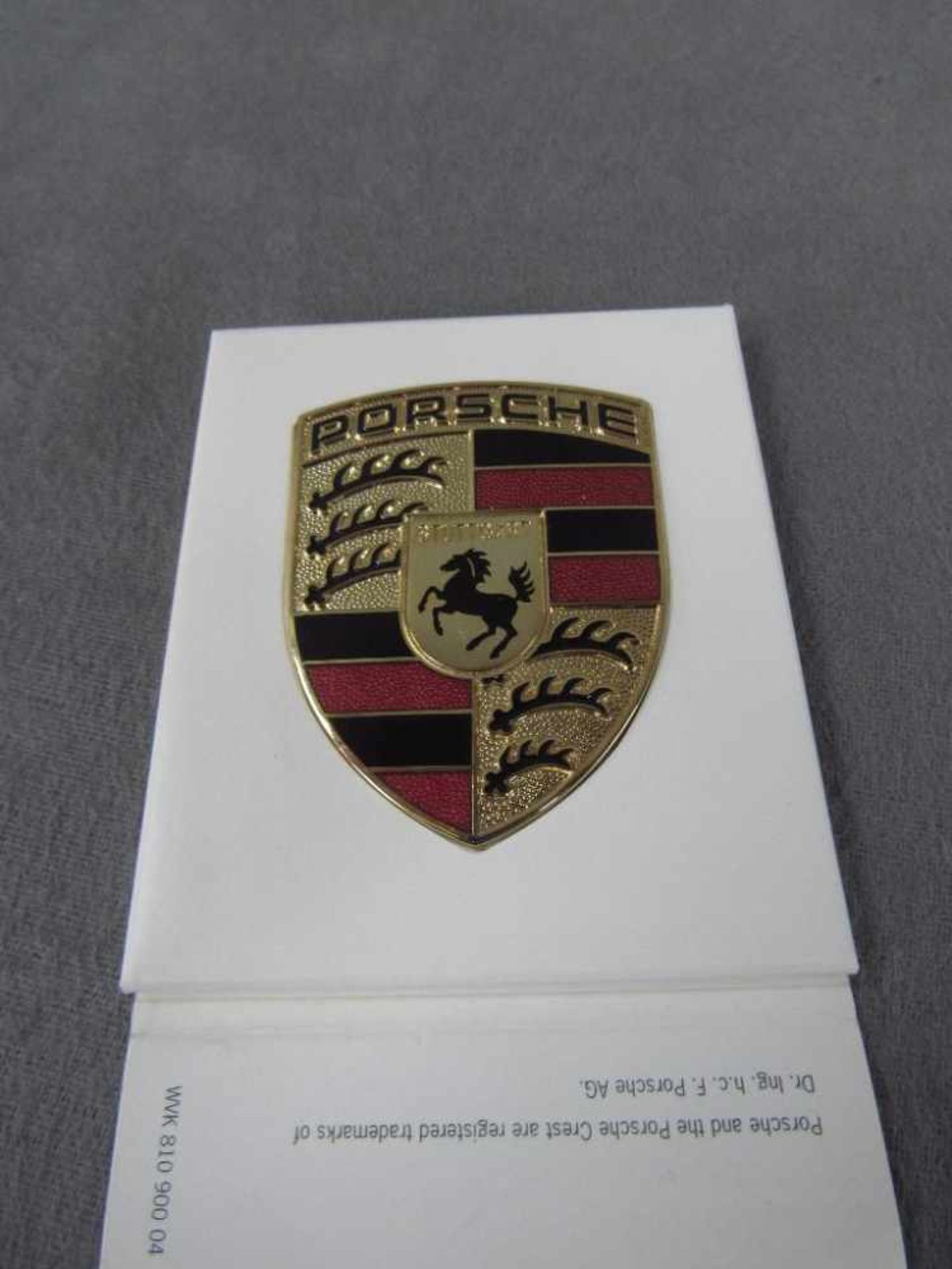 Porsche Wappen für Motorhaube 100% original unbenutzt