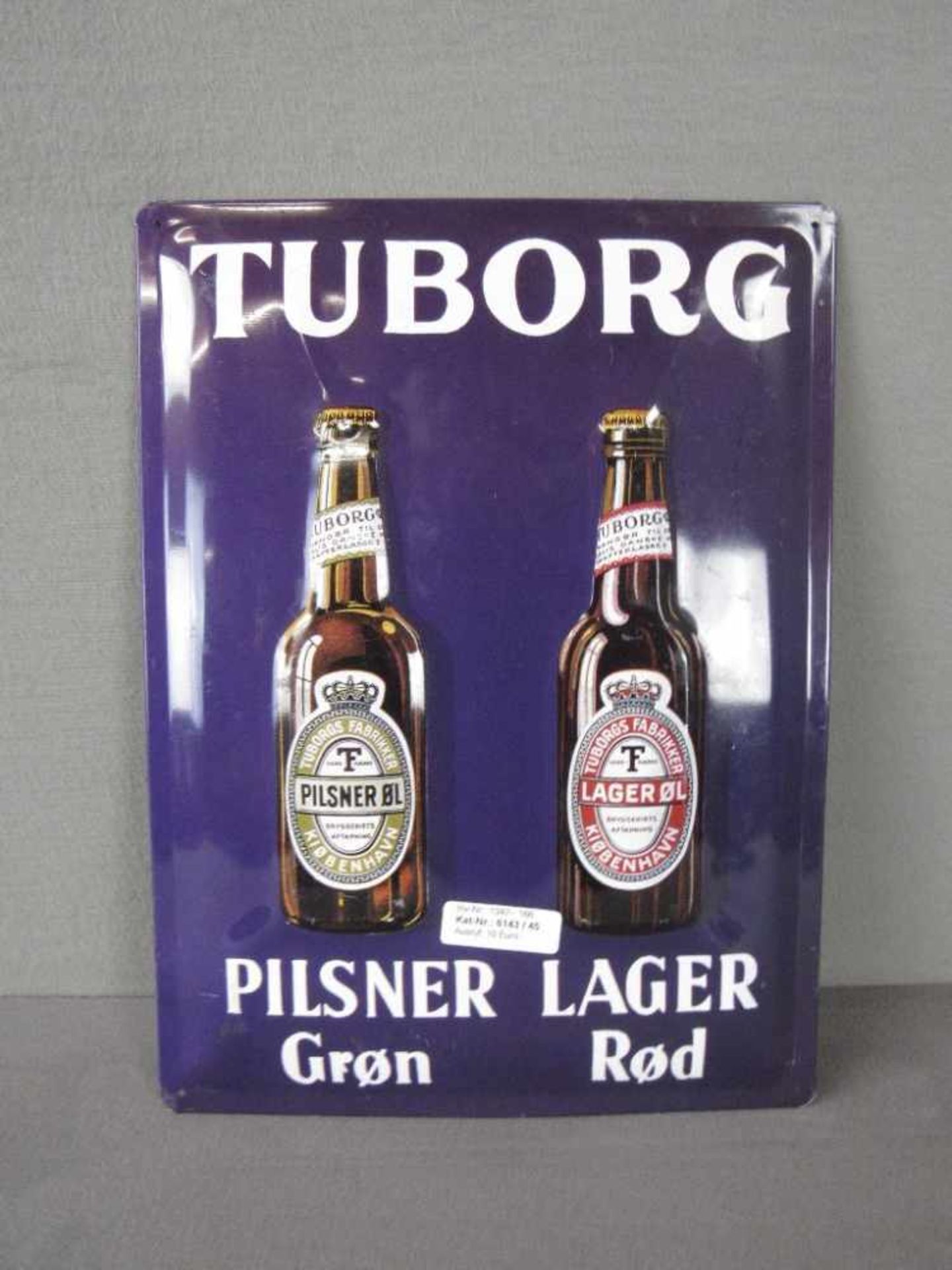 Reklameschild Blech Tuborg