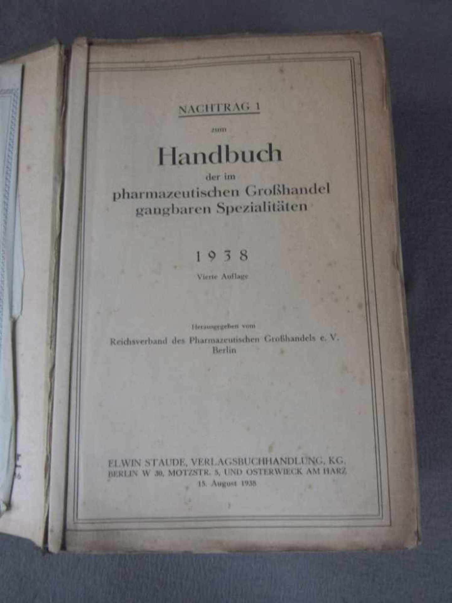 Spezialhandbuch Pharmazeutischer Großhandel für Spezialitäten von 1938 - Bild 3 aus 4