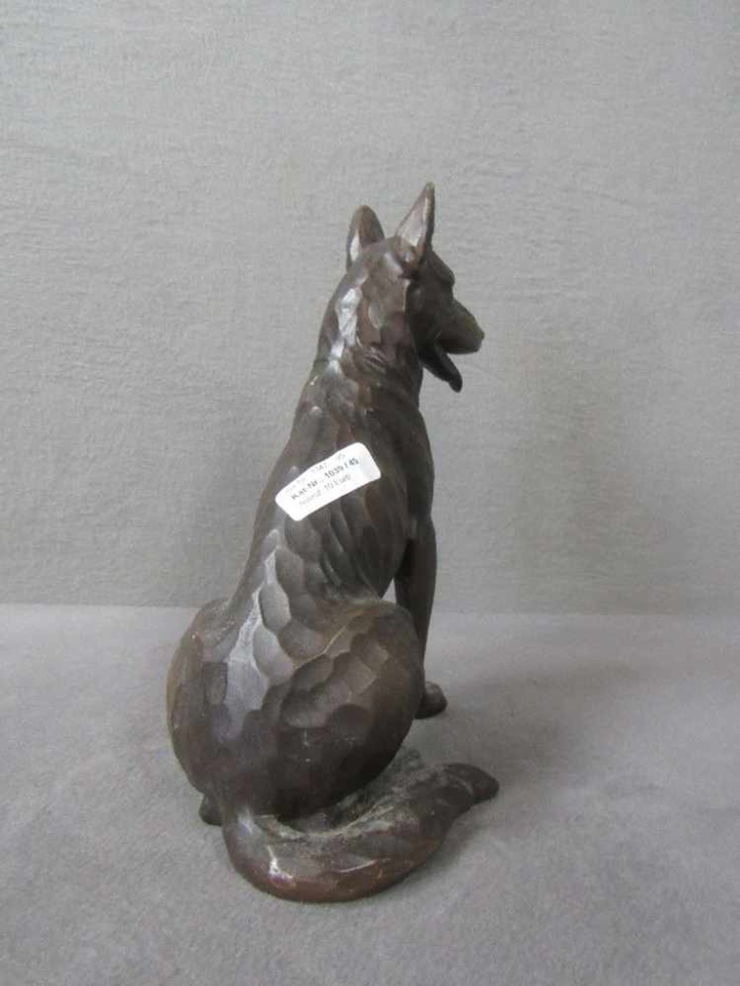 Schäferhundskulptur Keramik Art Deco 30cm hoch - Bild 2 aus 5