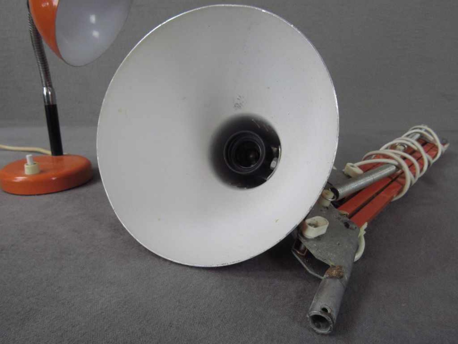 Zwei vintage 70er Jahre Lampen orange - Bild 4 aus 4