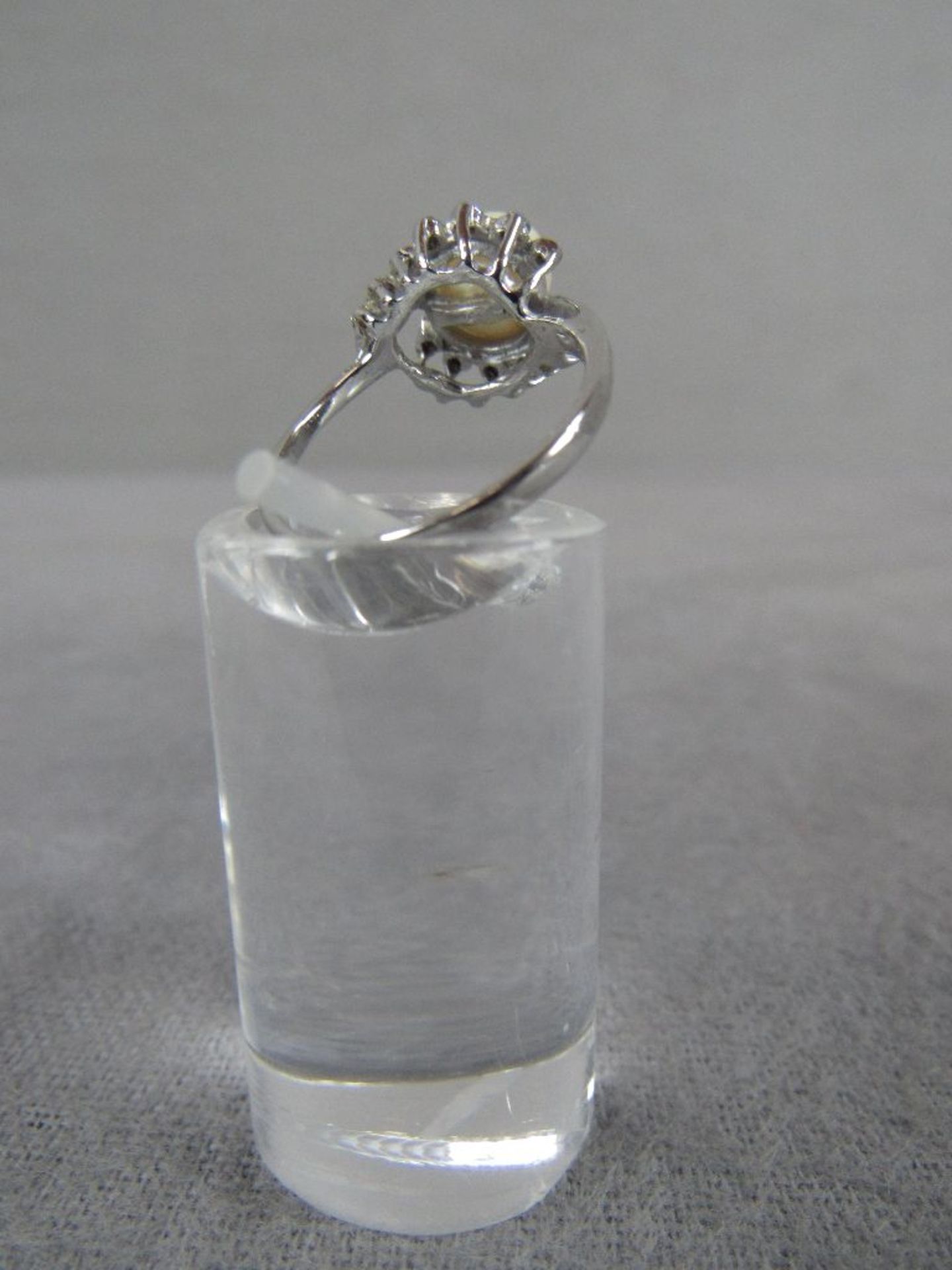 Damenring Silber Perle und Steine - Bild 3 aus 4