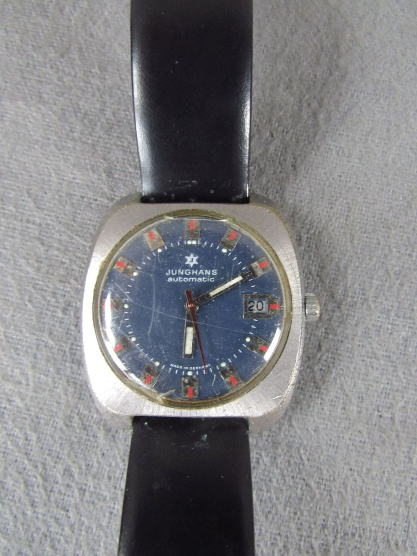 Vintage 70er Jahre Herrenarmbanduhr Junghans Automatik läuft an - Bild 2 aus 5