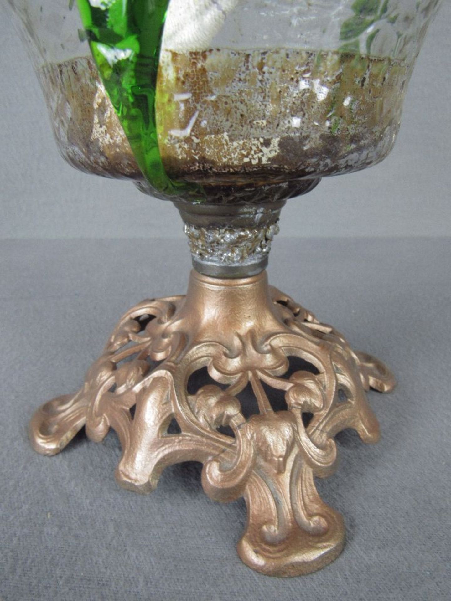 Jugendstil Petroleumlampe 50cm hoch - Bild 2 aus 7