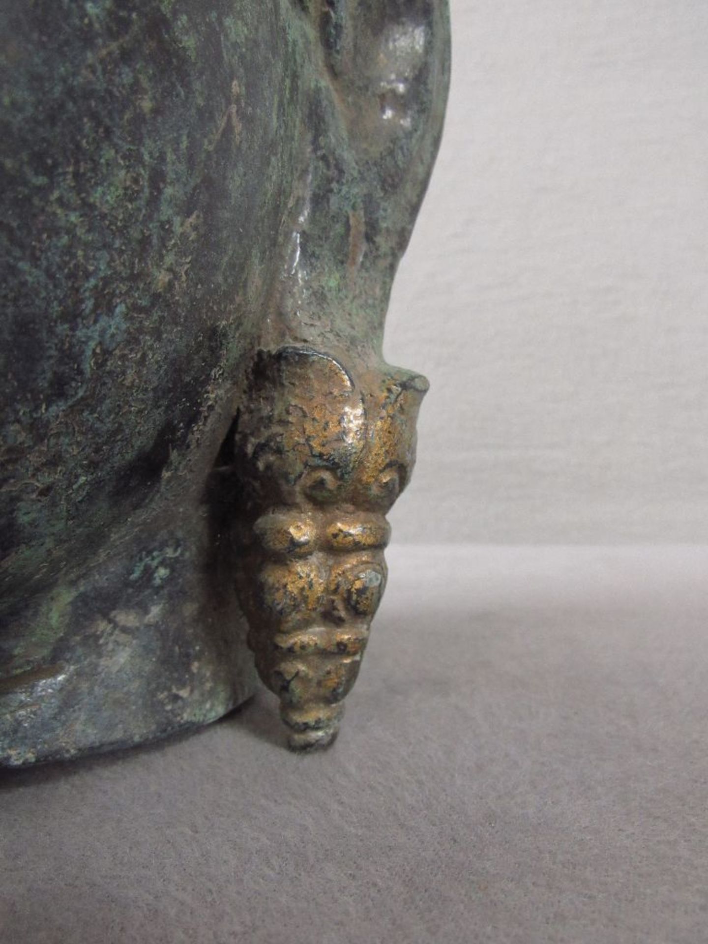 Bronzebüste asiatisch Khmer sehr schönes Objekt Höhe:31cm - Image 7 of 10