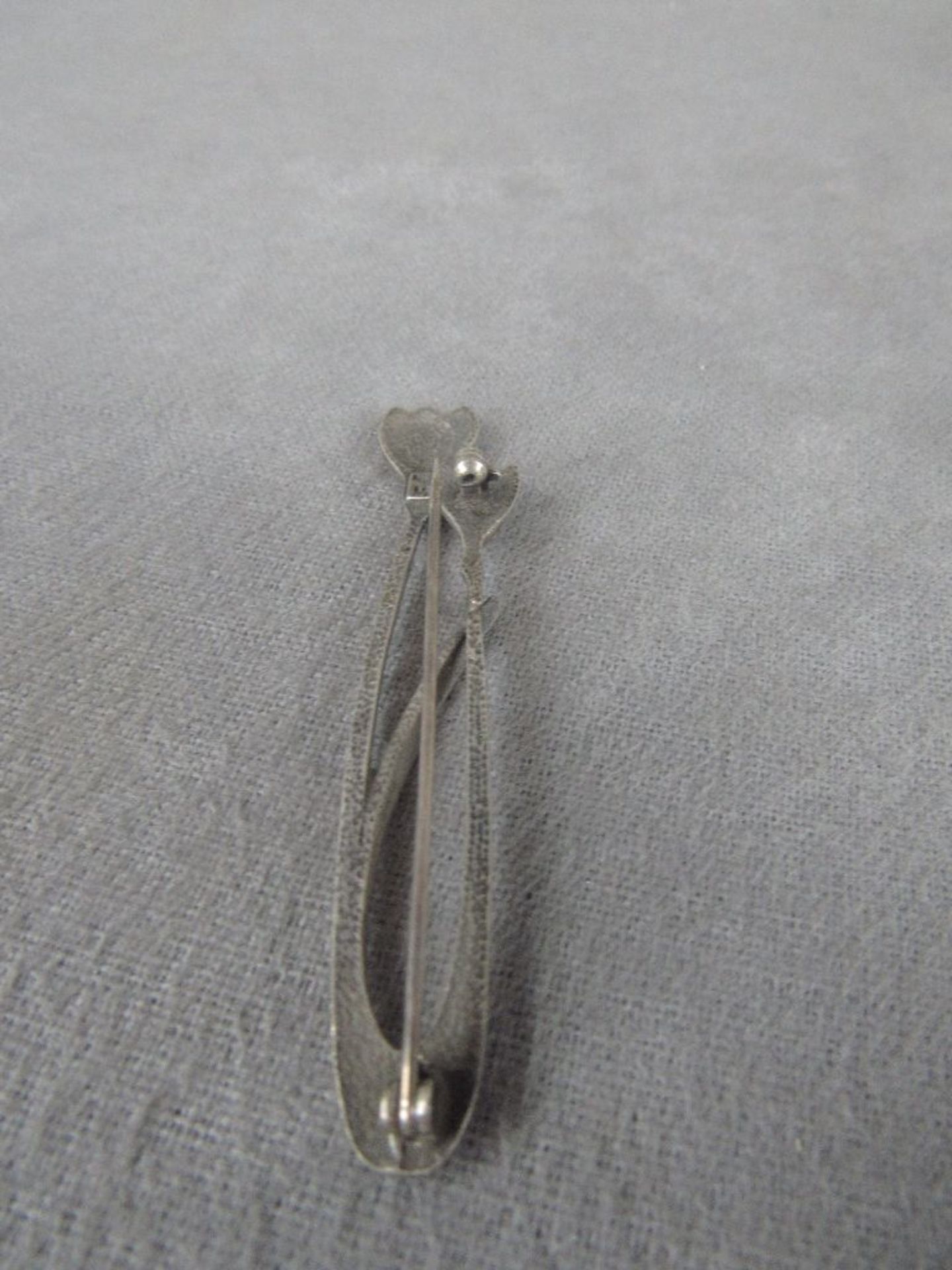 Damenbrosche Jugendstil Silber 10 Gramm 8cm lang - Image 2 of 4