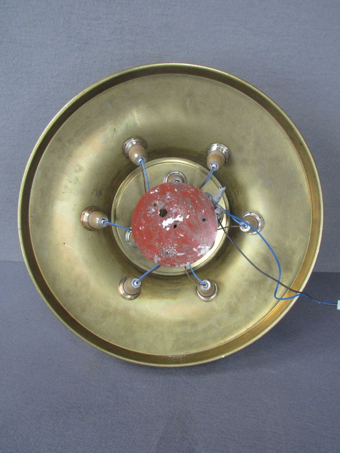 Deckenlampe neunflammig Messing und Metall Durchmesser 44cm - Image 4 of 4