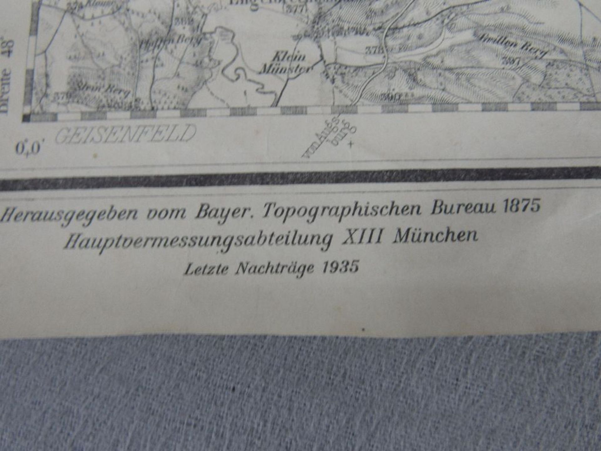 Antike Landkarte Ingolstadt 1875 - Image 3 of 6