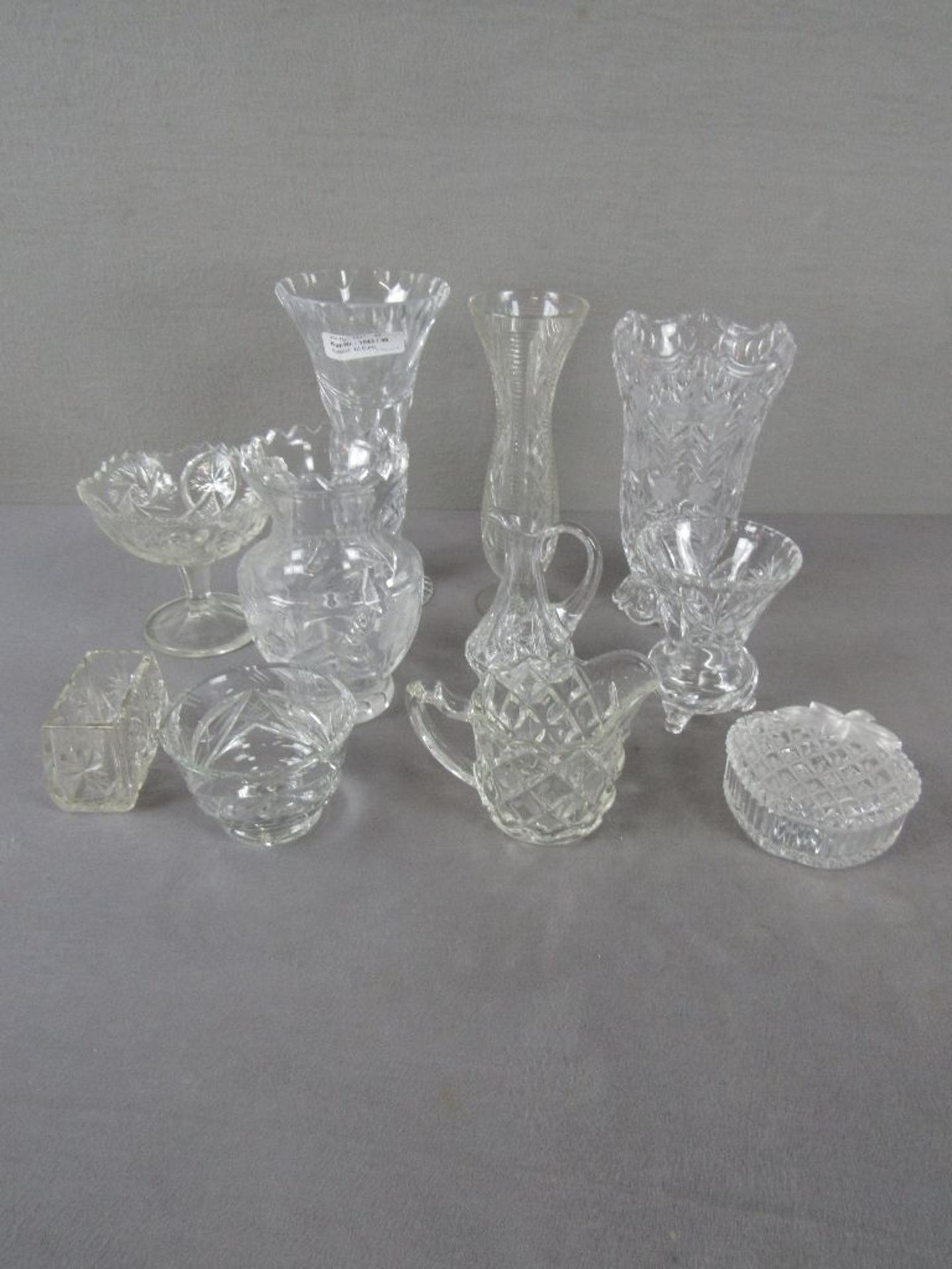 Konvolut Kristallglas Vasen und Schalen 10 Teile